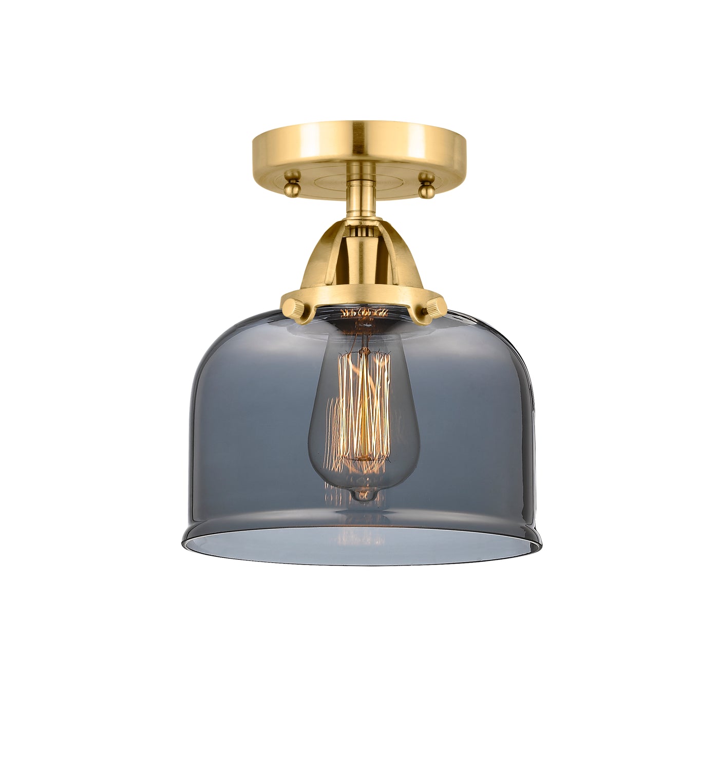 Nouveau Semi-Flush Mount Brushed Satin Nickel