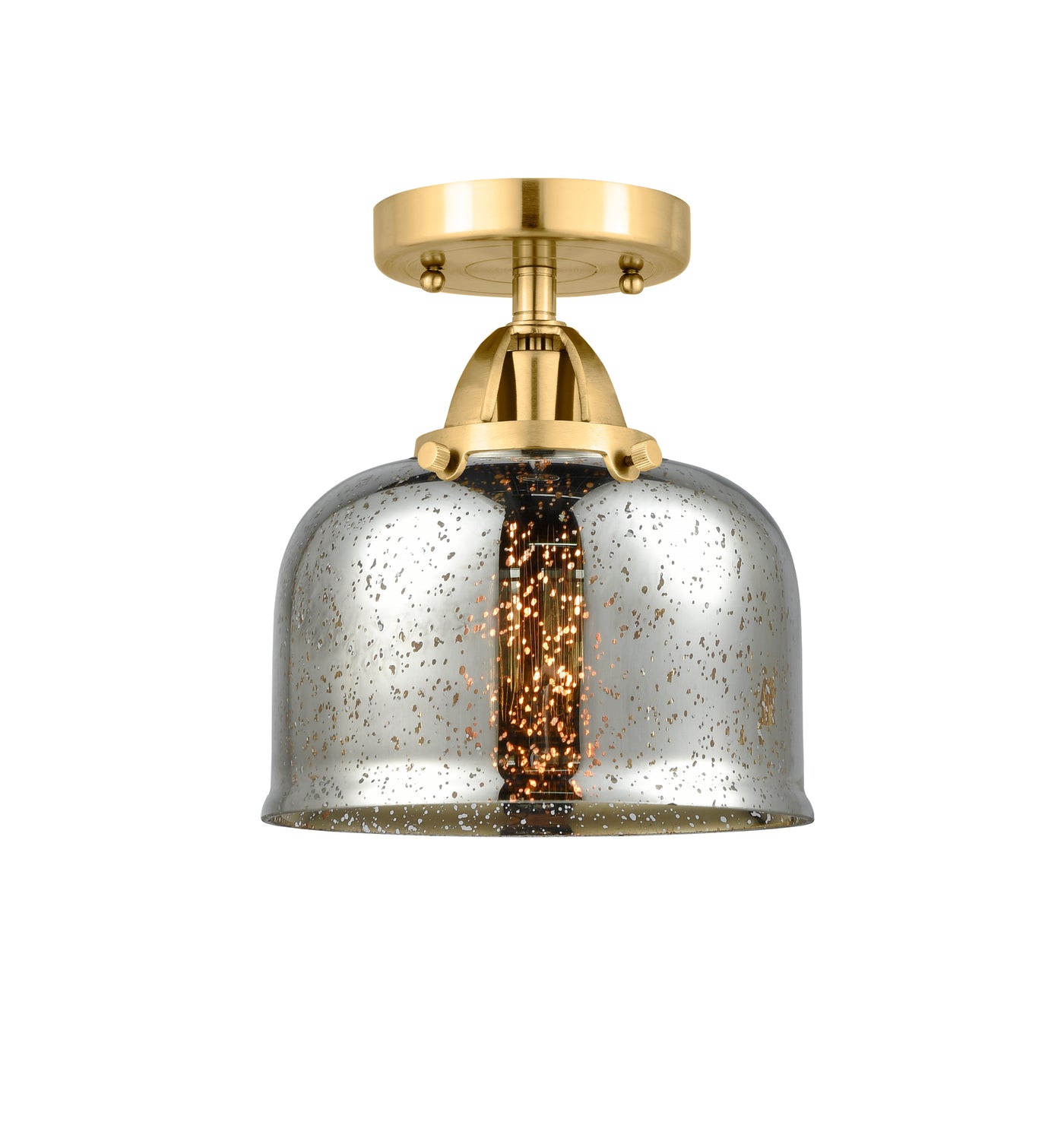 Nouveau Semi-Flush Mount Brushed Satin Nickel