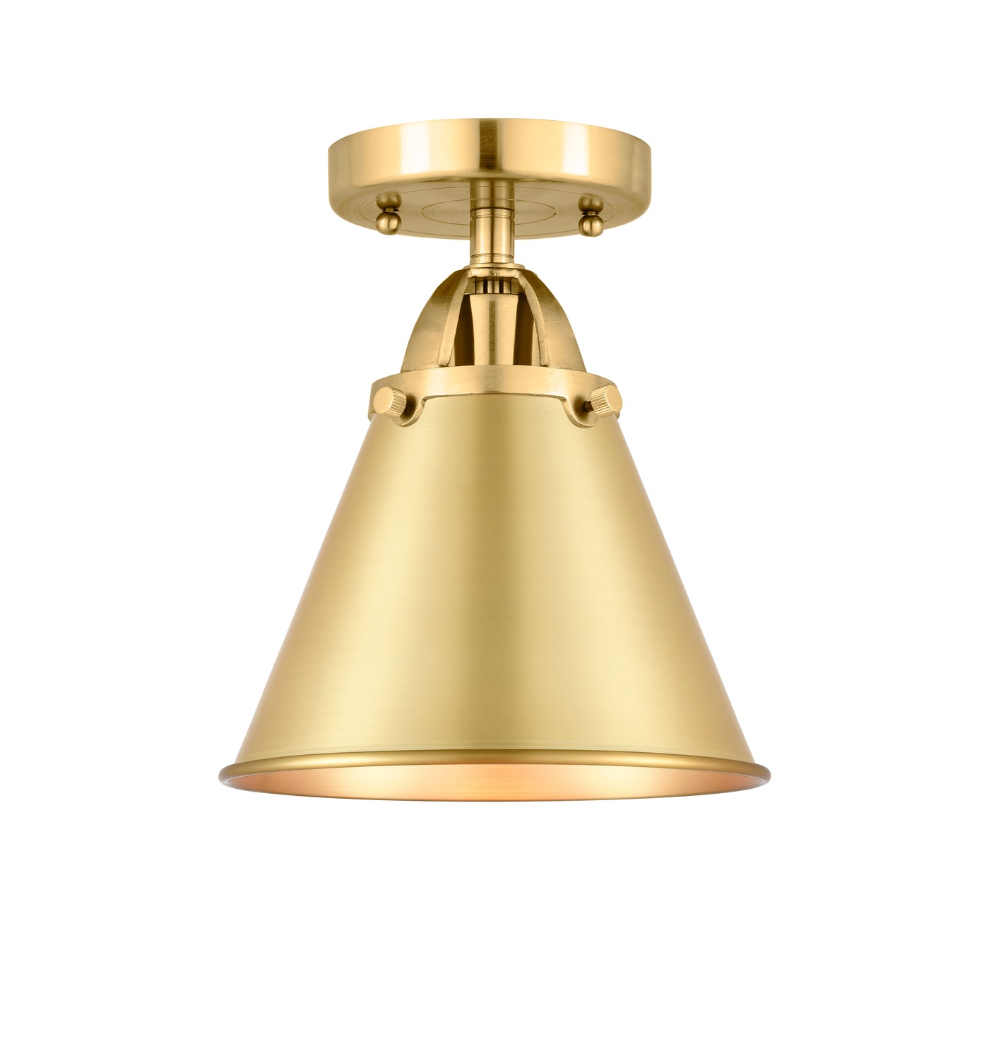 Nouveau Semi-Flush Mount 2 Light Satin Nickel