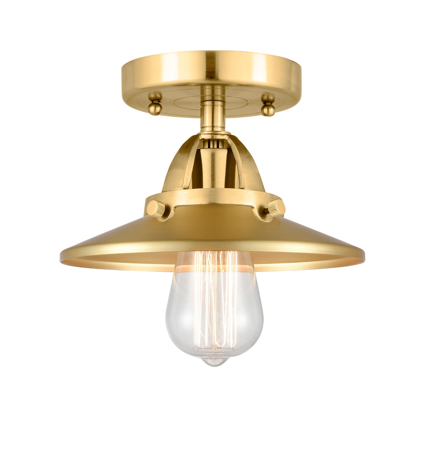 Nouveau Semi-Flush Mount 2 Cast Brass