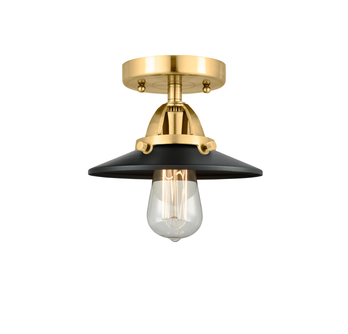 Nouveau Semi-Flush Mount 2 Cast Brass