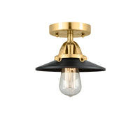Nouveau Semi-Flush Mount Brushed Satin Nickel