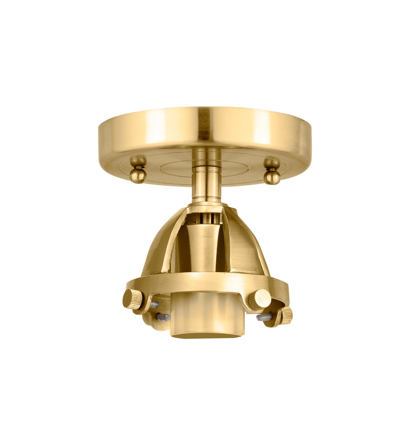 Nouveau Semi-Flush Mount Brushed Nickel Glass