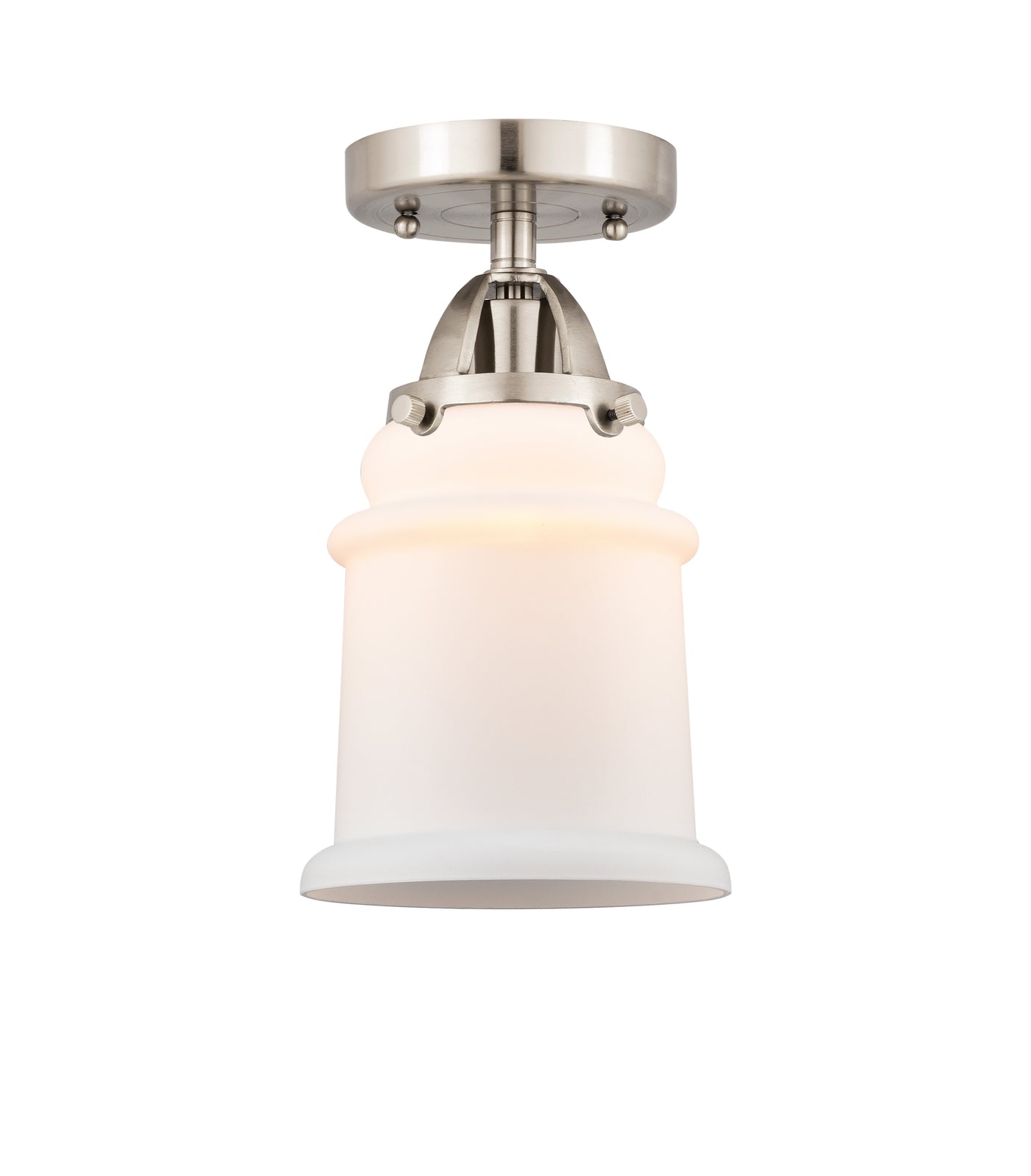 Nouveau Semi-Flush Mount Brushed Satin Nickel