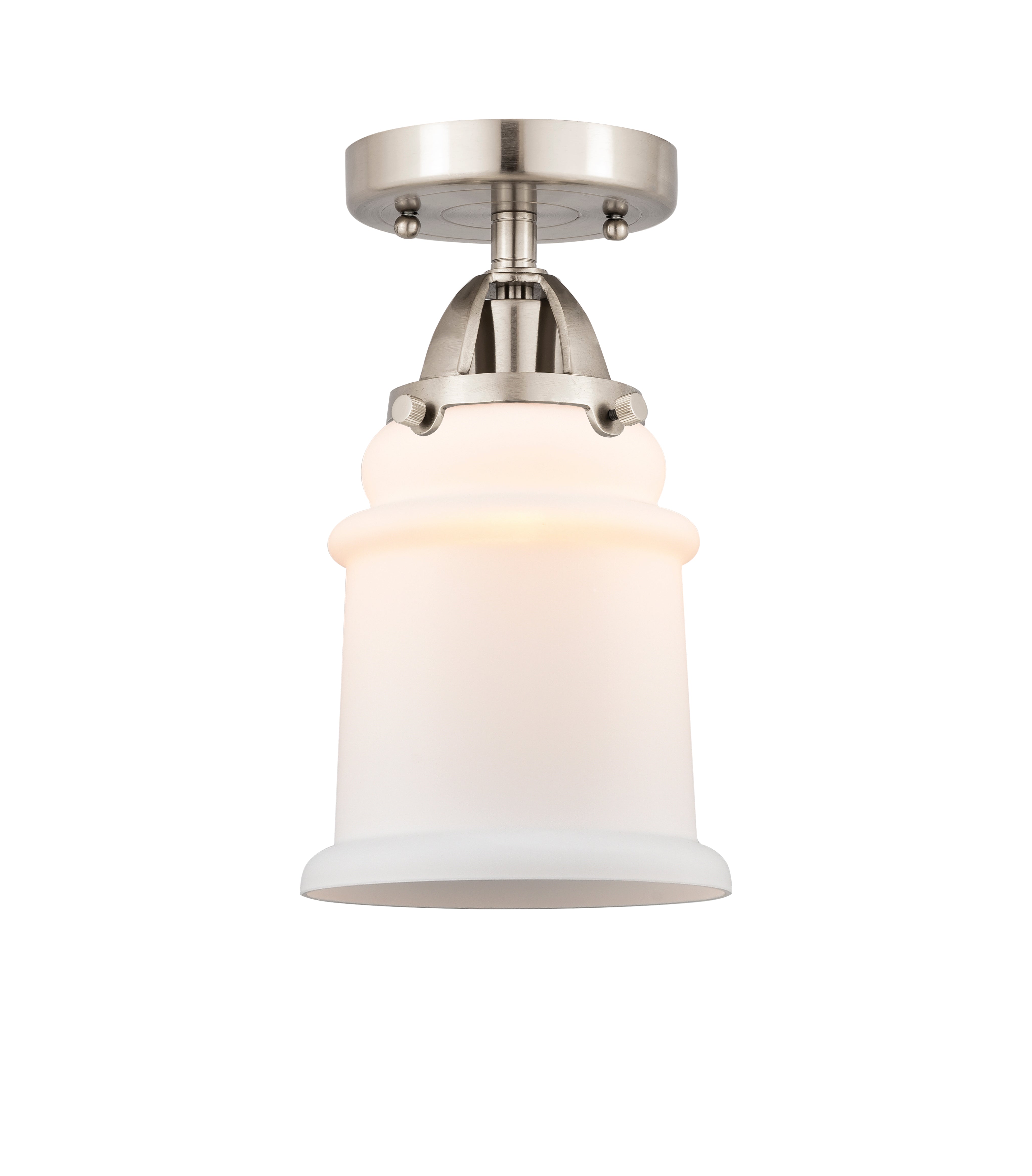 Nouveau Semi-Flush Mount Brushed Satin Nickel