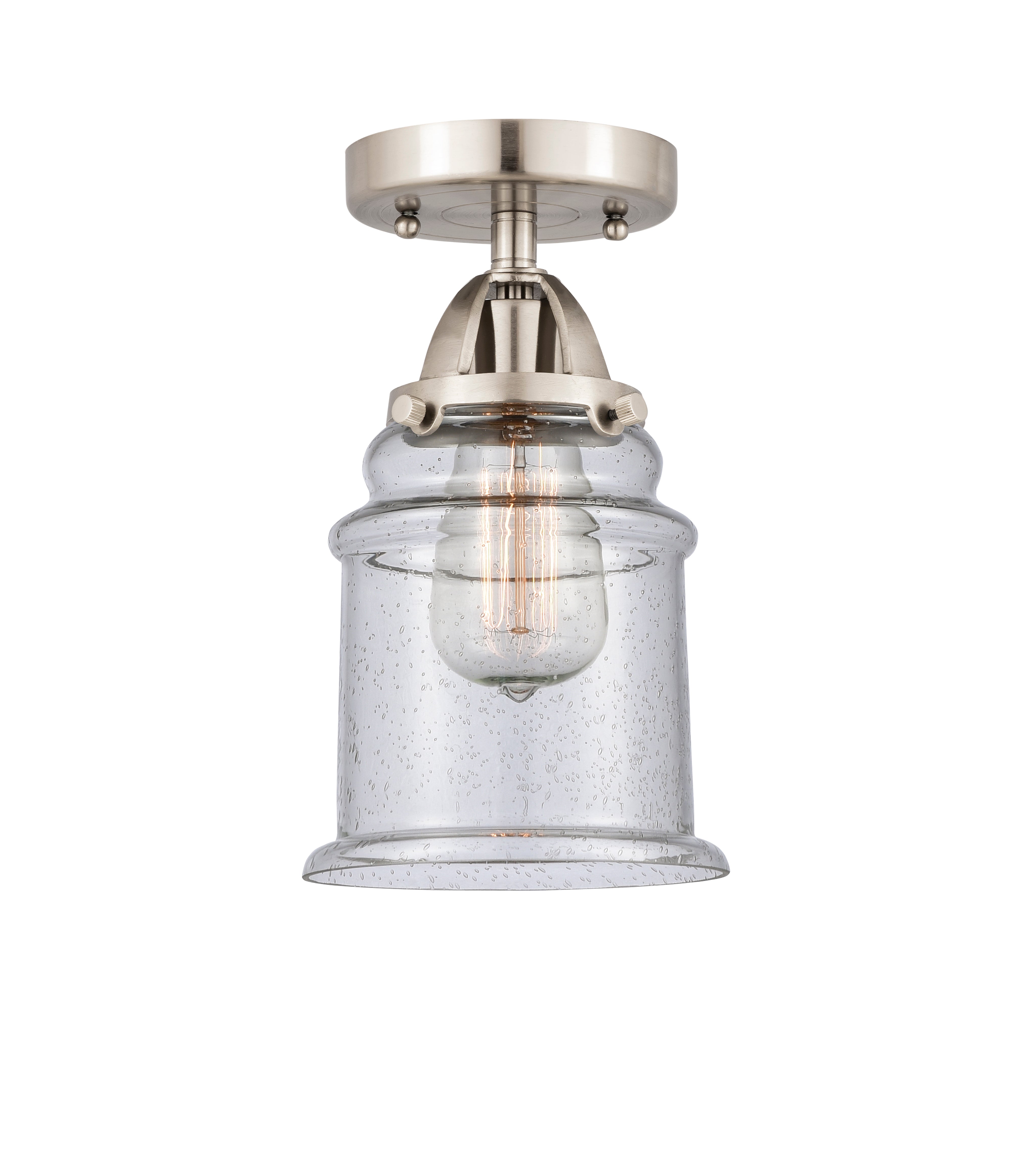 Nouveau Semi-Flush Mount Brushed Satin Nickel
