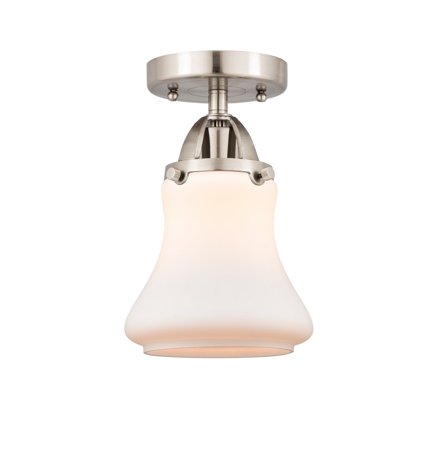 Nouveau Semi-Flush Mount Brushed Satin Nickel