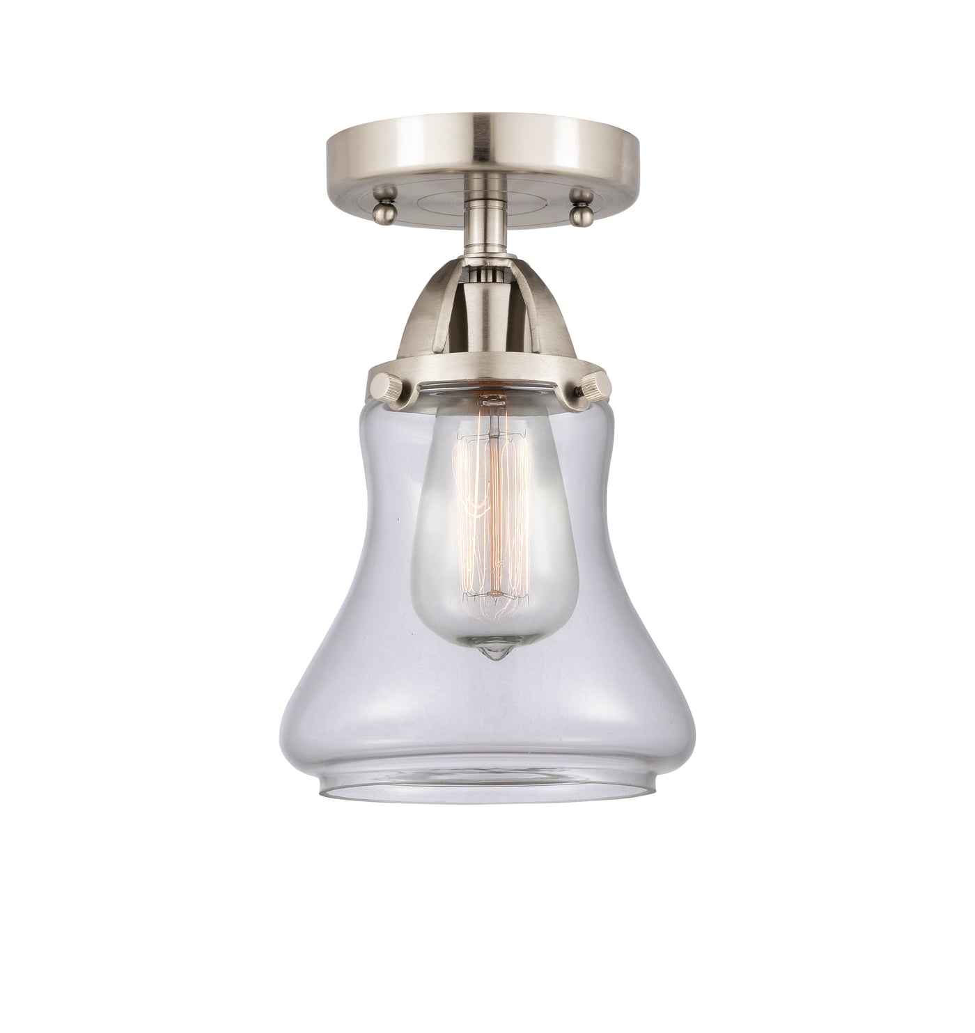 Nouveau Semi-Flush Mount Brushed Satin Nickel