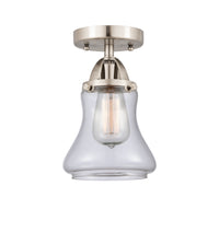 Nouveau Semi-Flush Brushed Nickel Cast Brass