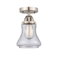 Nouveau Semi-Flush Brushed Nickel Cast Brass