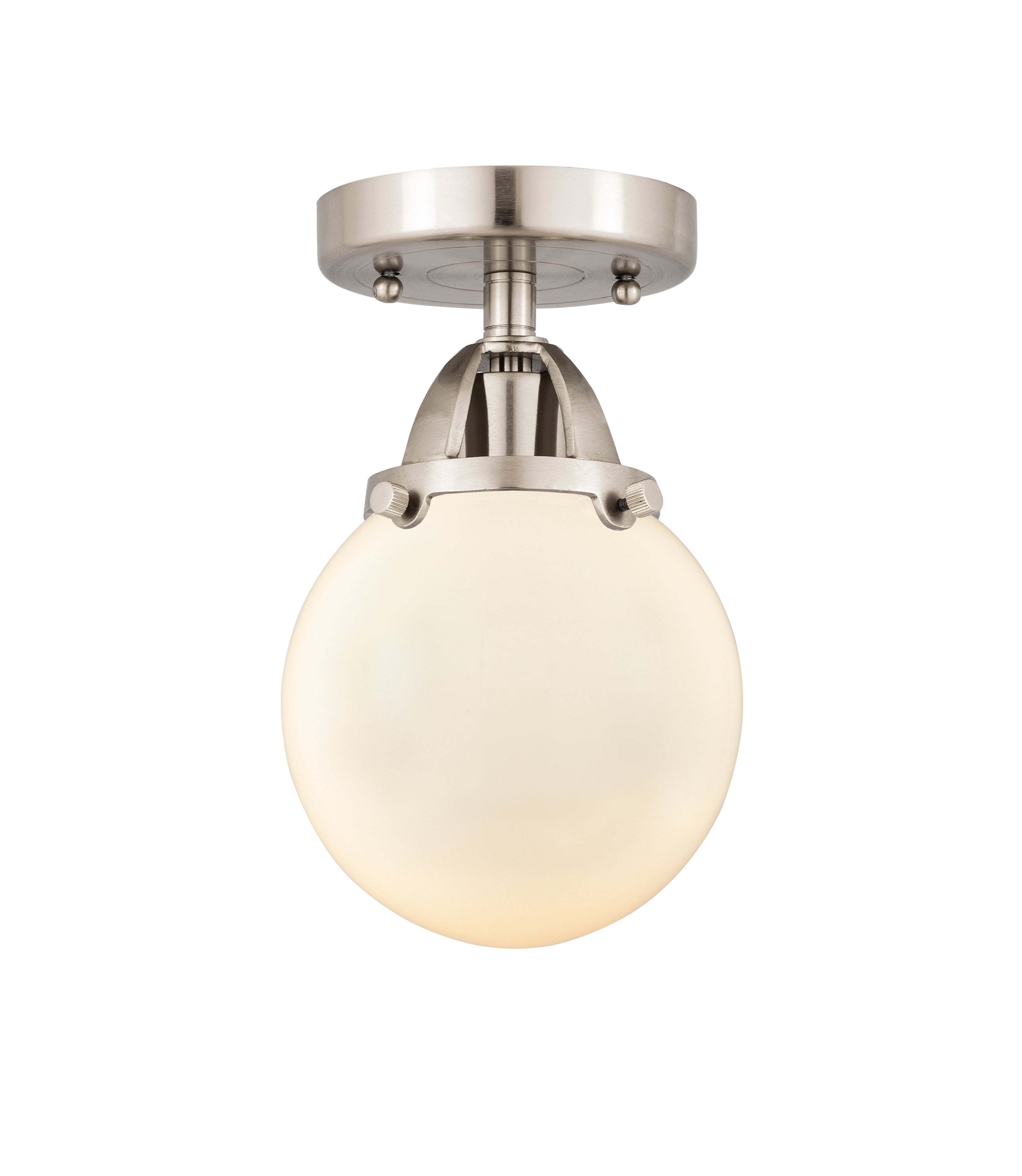 Nouveau Semi-Flush Mount Brushed Satin Nickel
