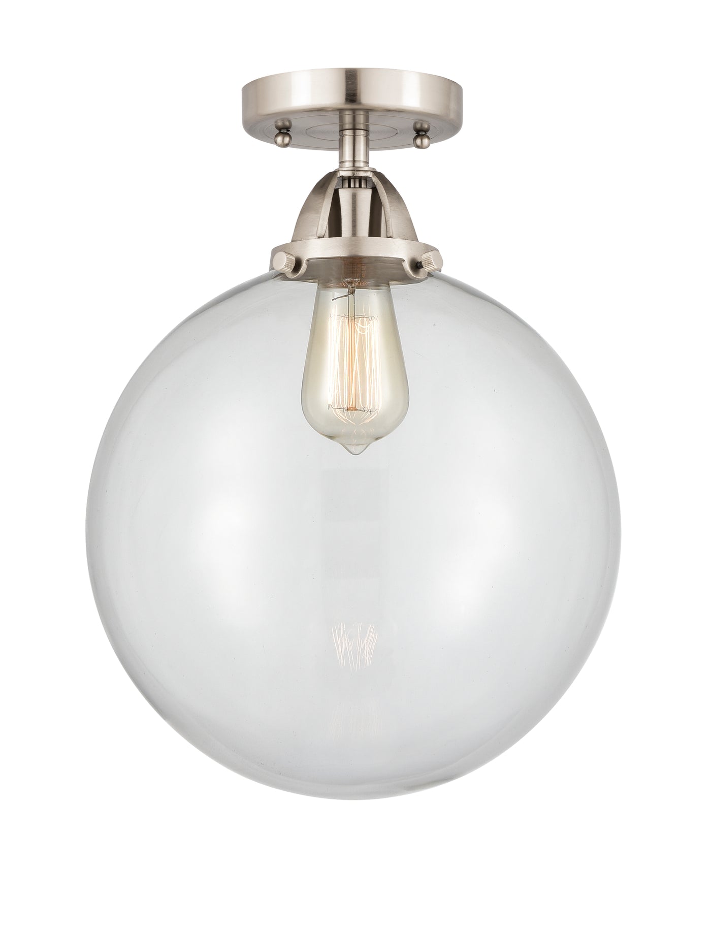Nouveau Semi-Flush Mount Brushed Satin Nickel