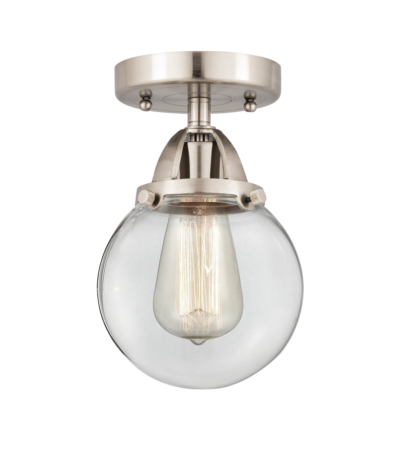 Nouveau Semi-Flush Mount Brushed Satin Nickel