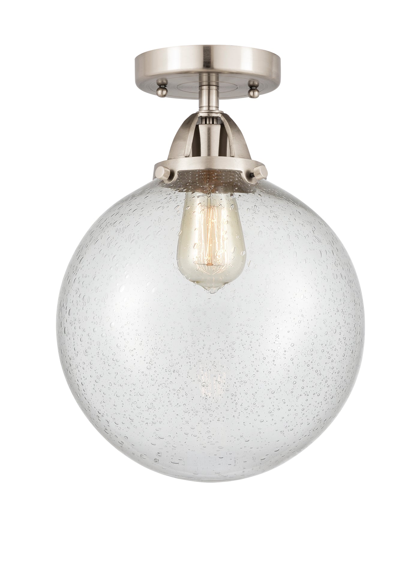 Nouveau Semi-Flush Mount Brushed Satin Nickel