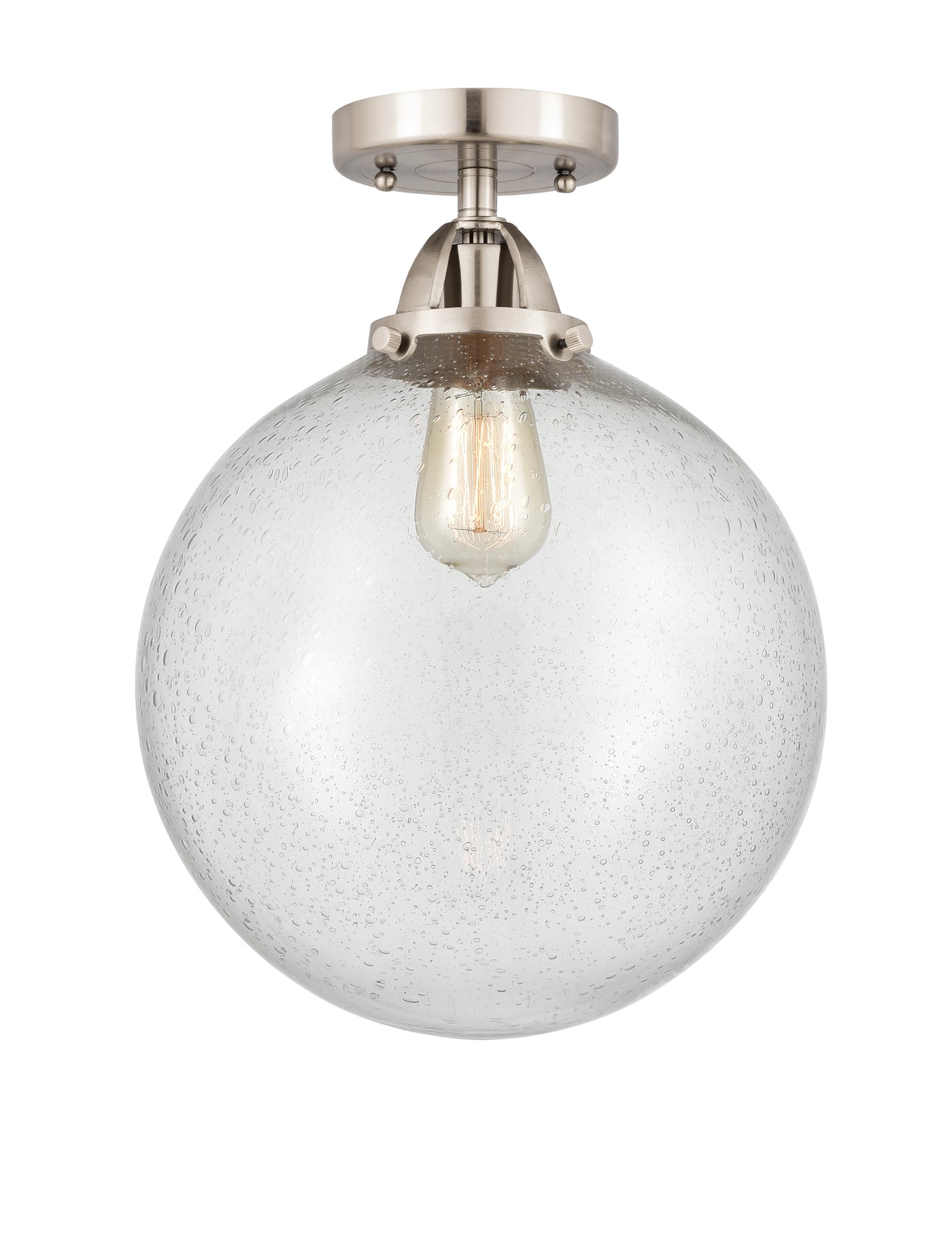 Nouveau Semi-Flush Mount Brushed Satin Nickel