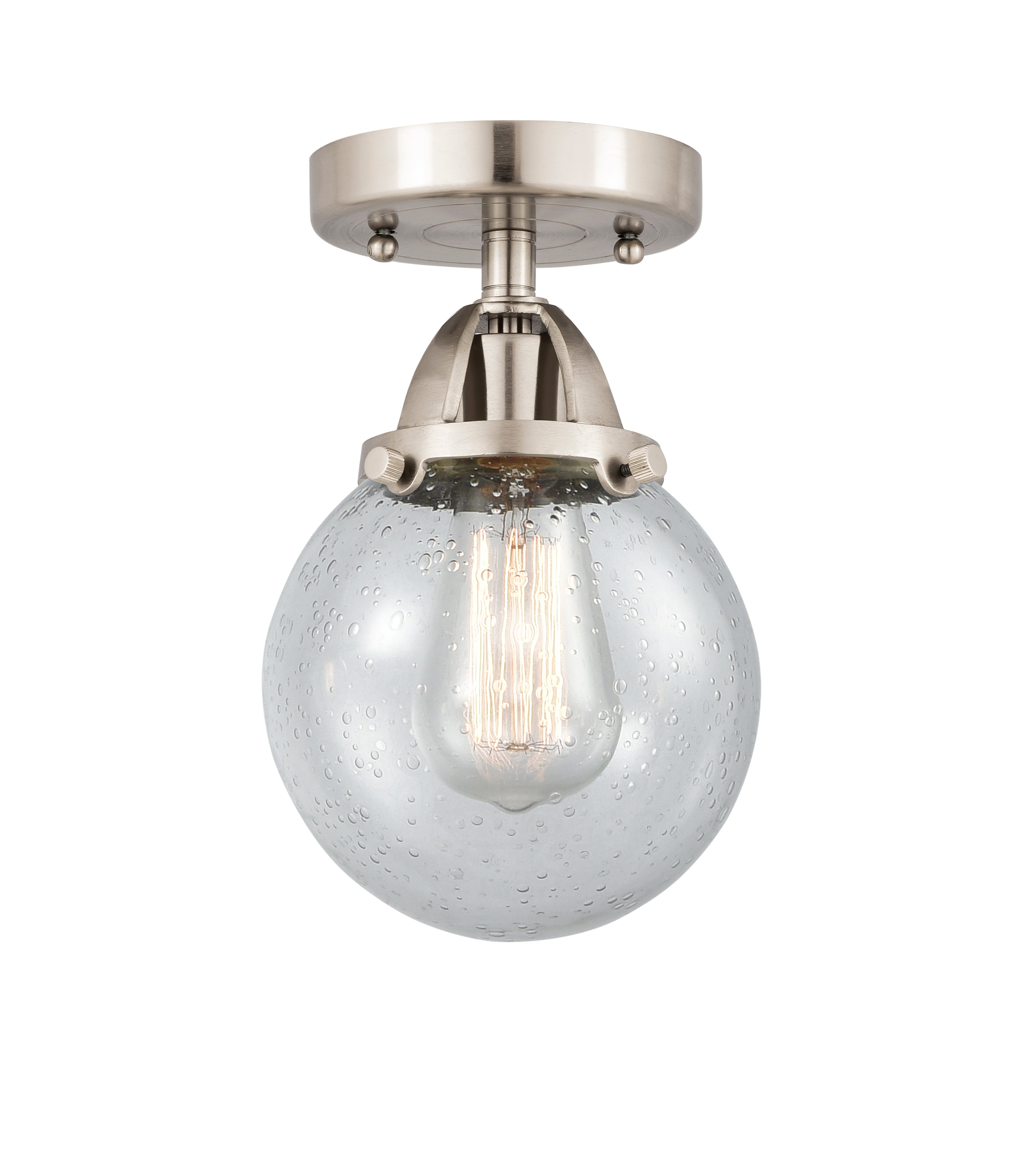 Nouveau Semi-Flush Mount Brushed Satin Nickel
