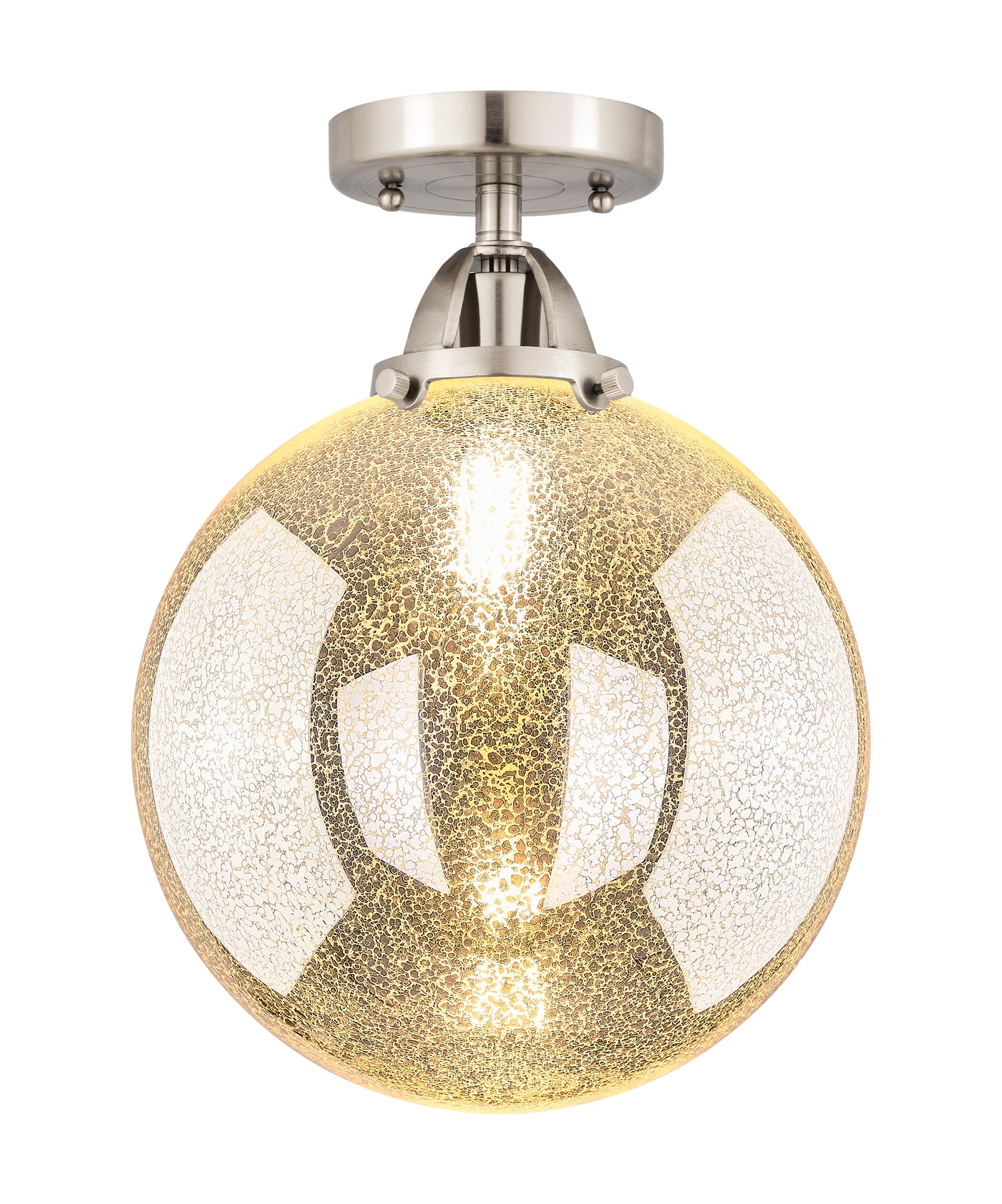 Nouveau Semi-Flush Mount Brushed Satin Nickel