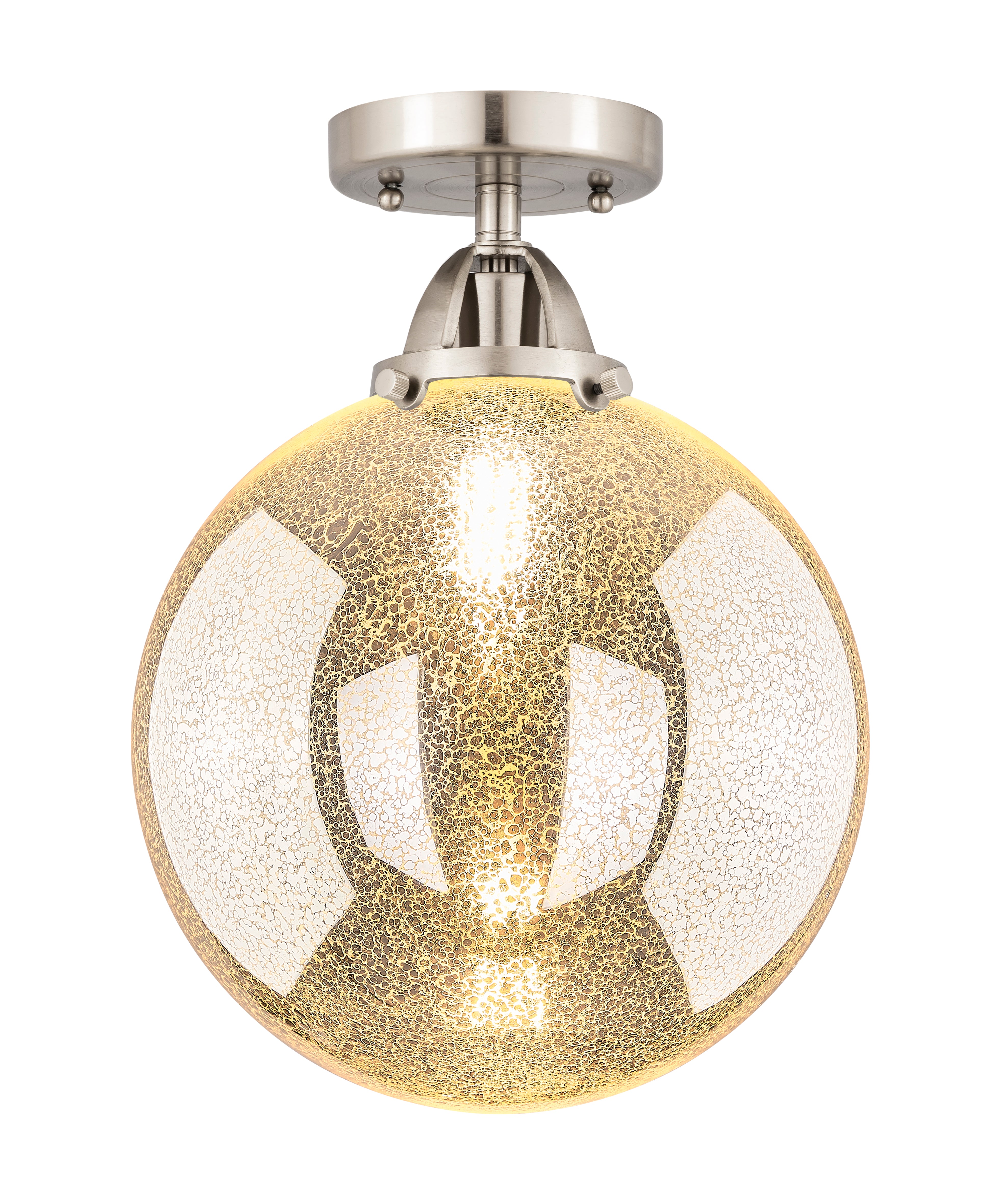 Nouveau Semi-Flush Mount Brushed Satin Nickel