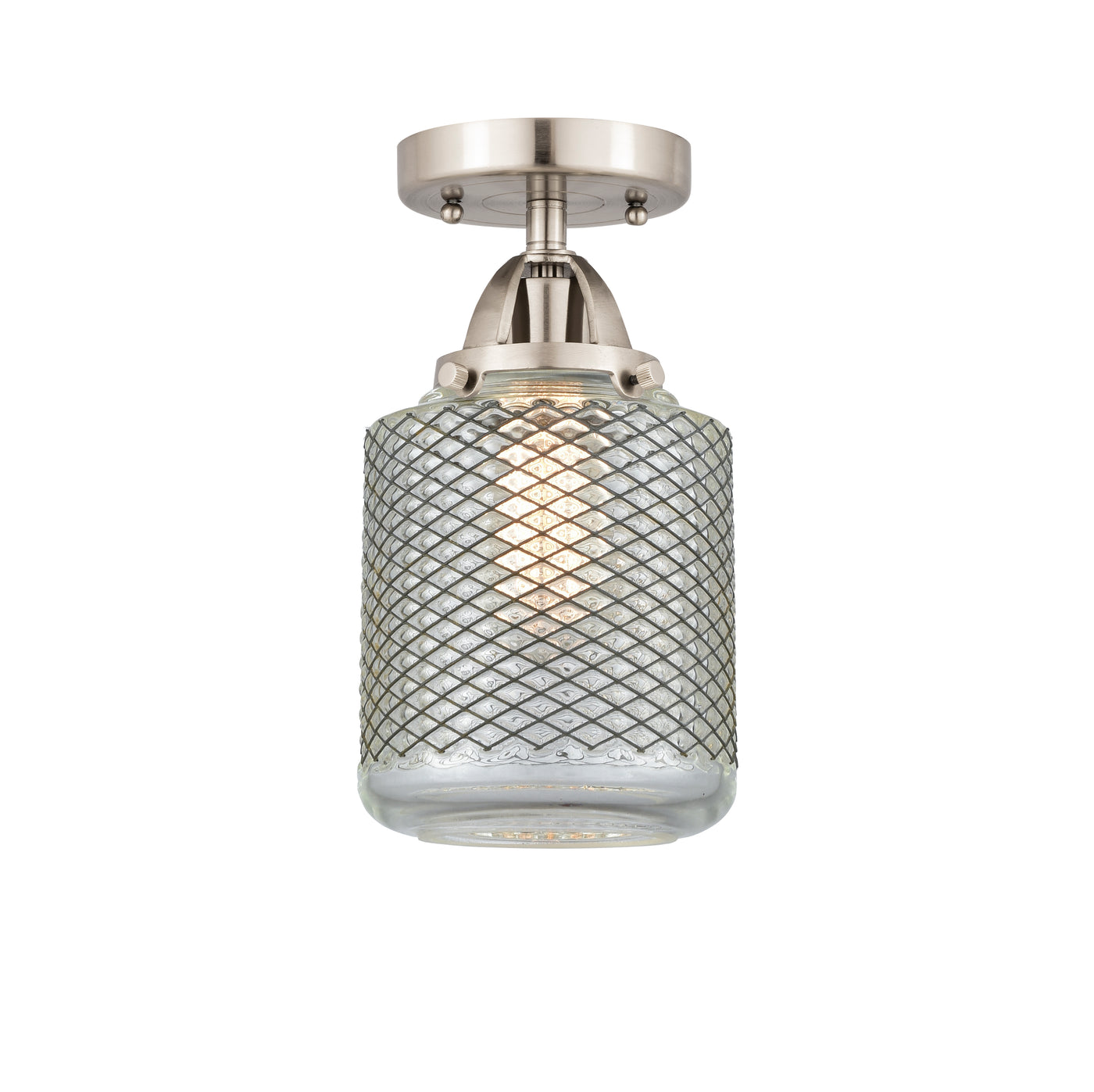 Nouveau Semi-Flush Mount 2 Light Nickel