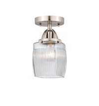 Nouveau Semi-Flush Mount Brushed Satin Nickel