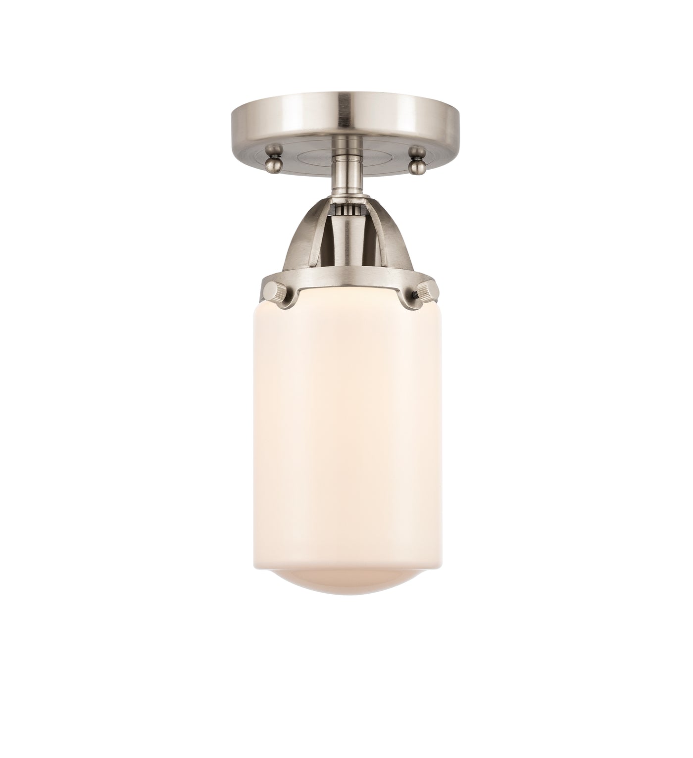 Nouveau Semi-Flush Mount Brushed Satin Nickel