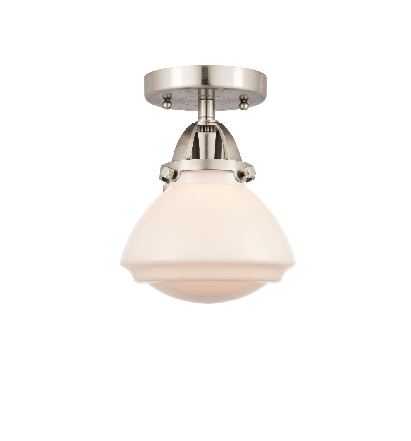 Nouveau Semi-Flush Mount Brushed Satin Nickel
