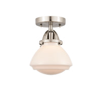 Nouveau Semi-Flush Mount Brushed Satin Nickel