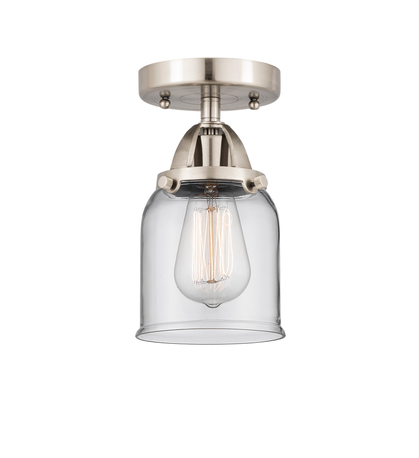 Nouveau Semi-Flush Mount Brushed Satin Nickel