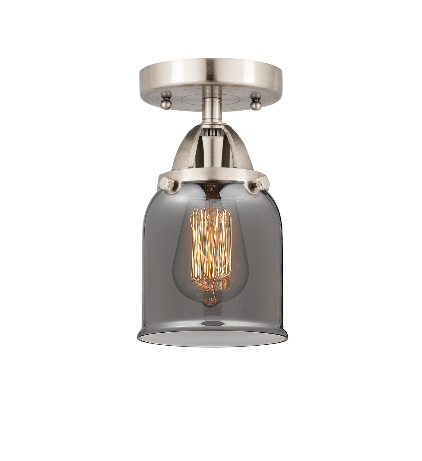 Nouveau Semi-Flush Mount Brushed Satin Nickel