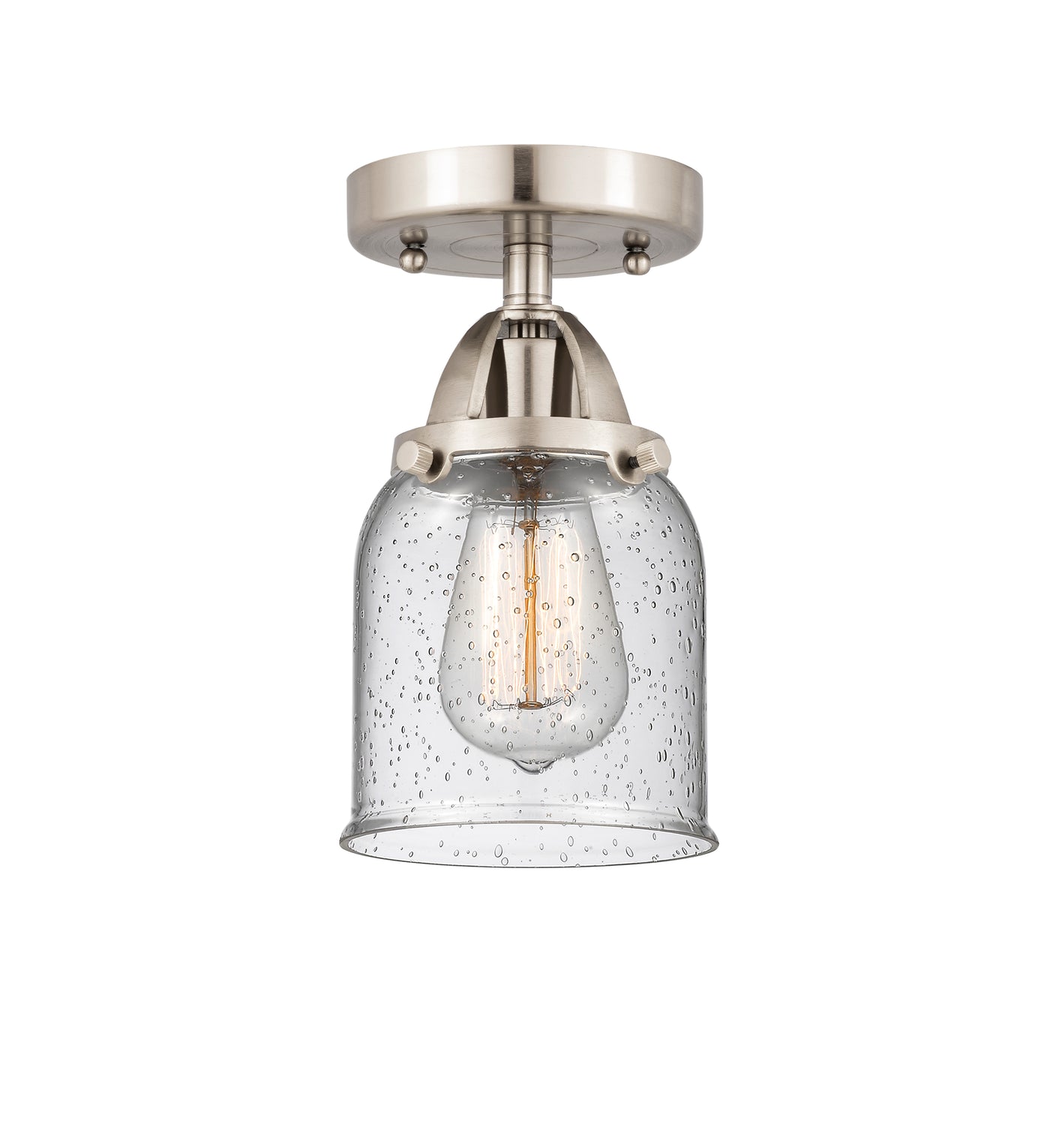 Nouveau Semi-Flush Mount Brushed Satin Nickel