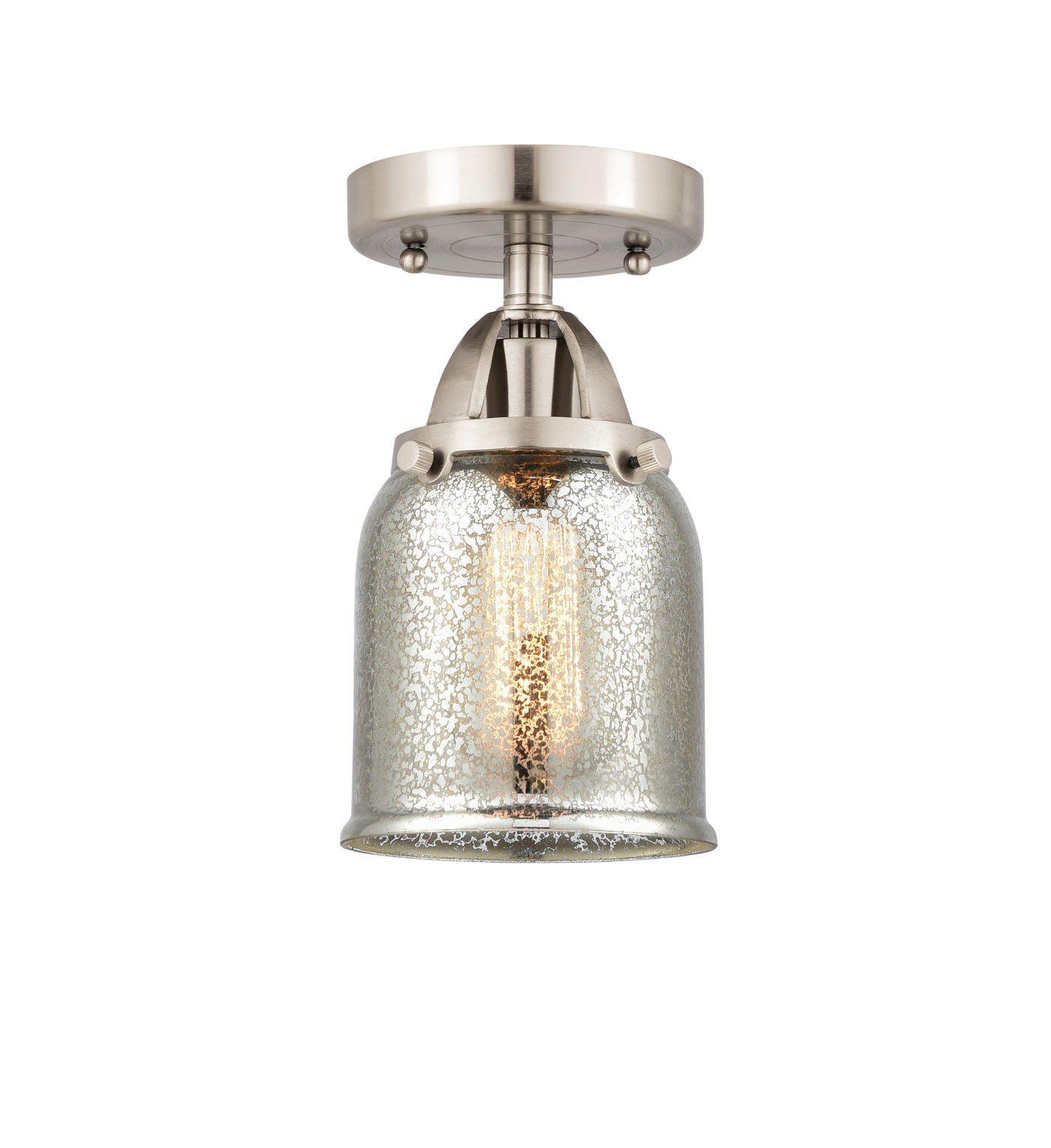 Nouveau Semi-Flush Mount Brushed Satin Nickel