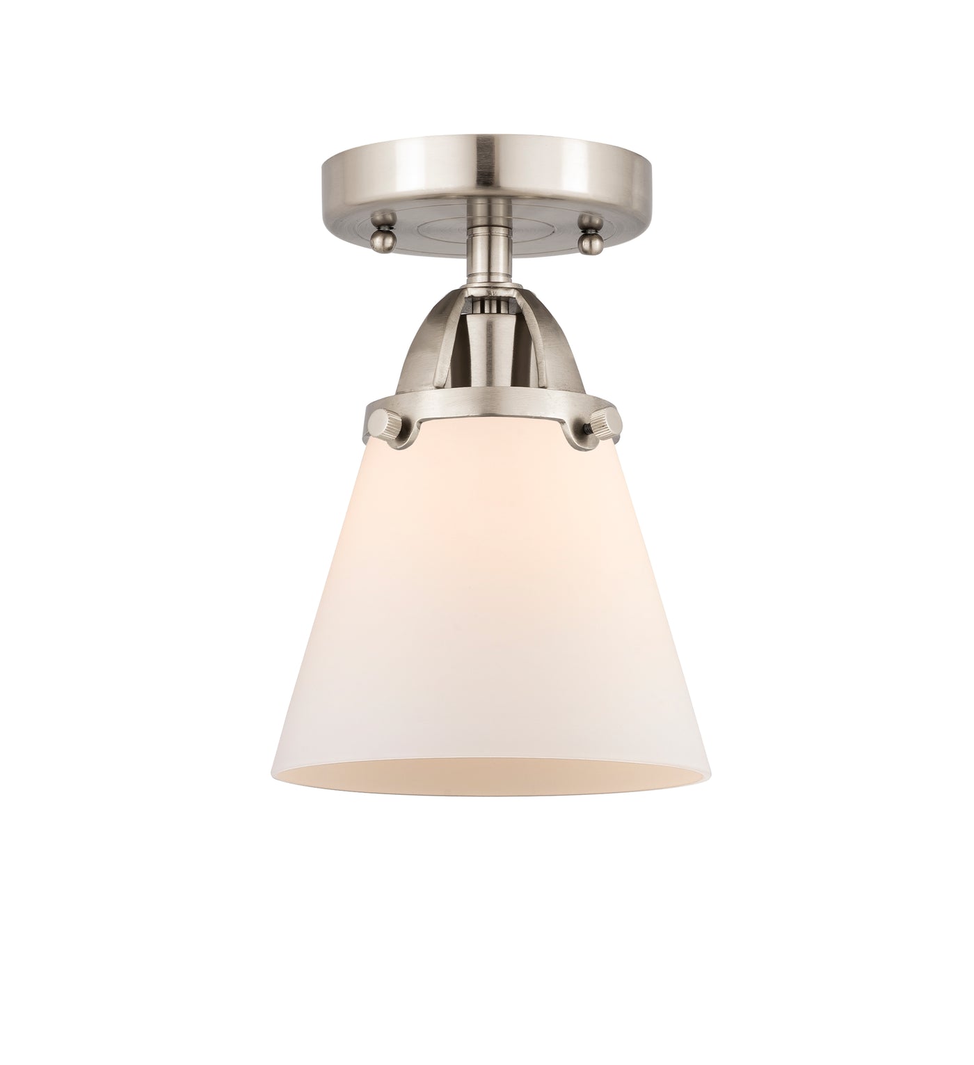 Nouveau Semi-Flush Mount Brushed Satin Nickel