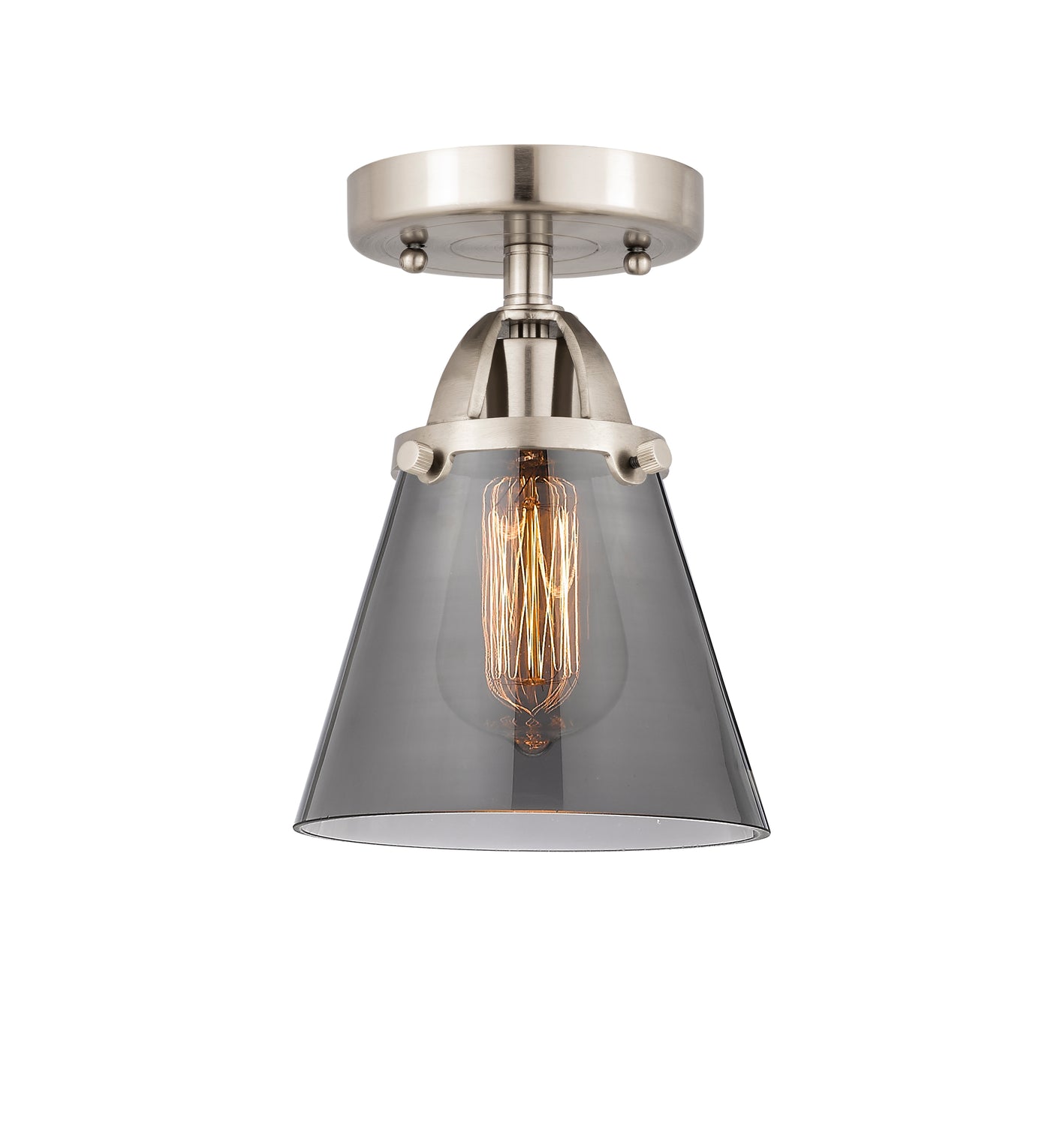 Nouveau Semi-Flush Mount Brushed Satin Nickel