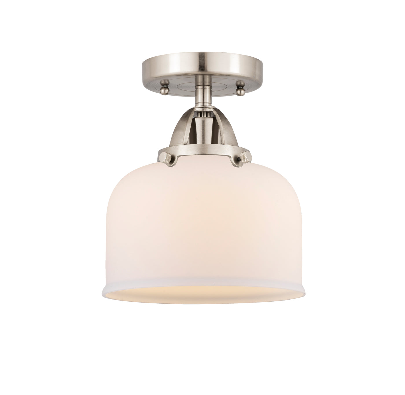 Nouveau Semi-Flush Mount Brushed Satin Nickel