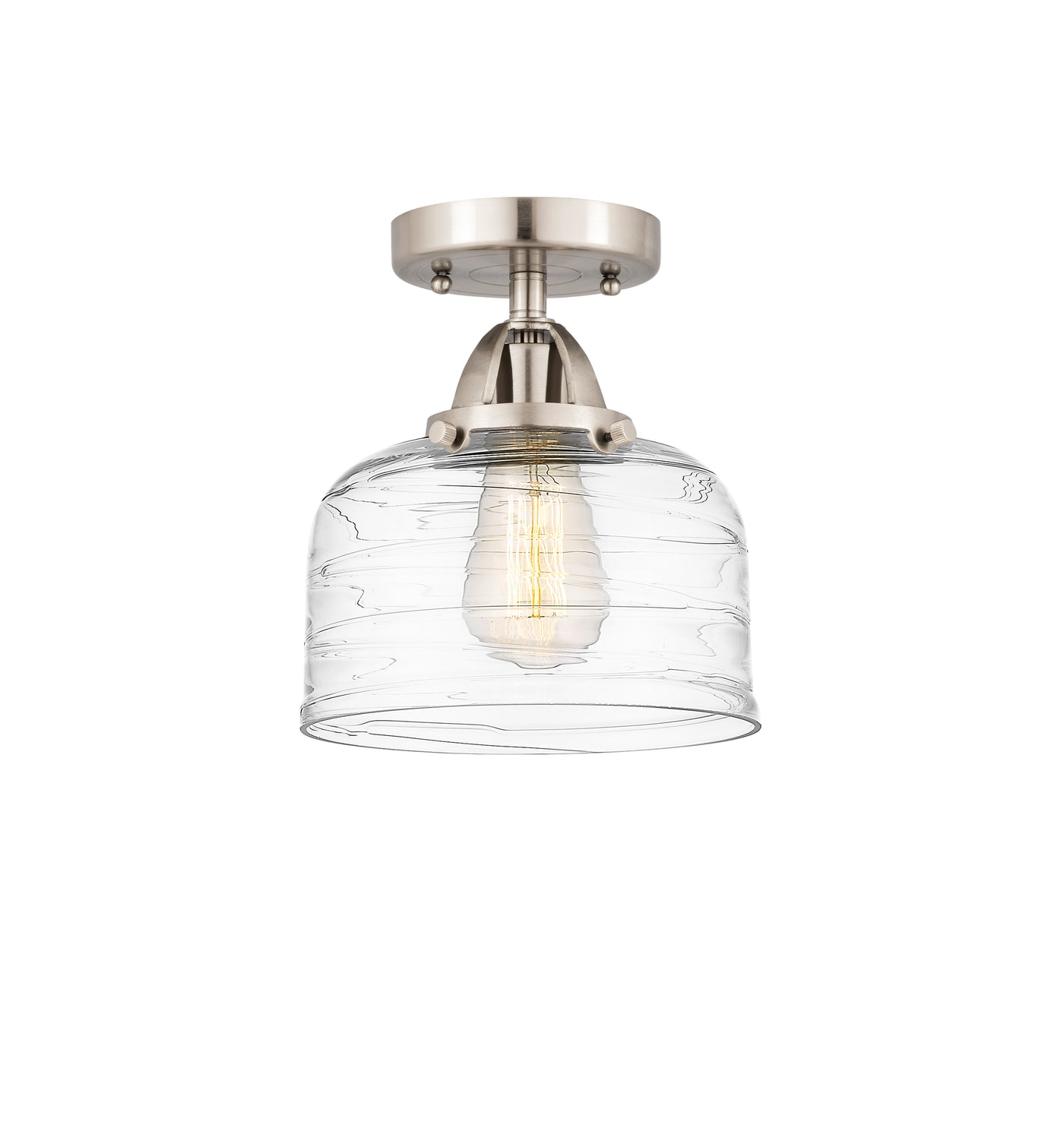 Nouveau Semi-Flush Mount Brushed Satin Nickel