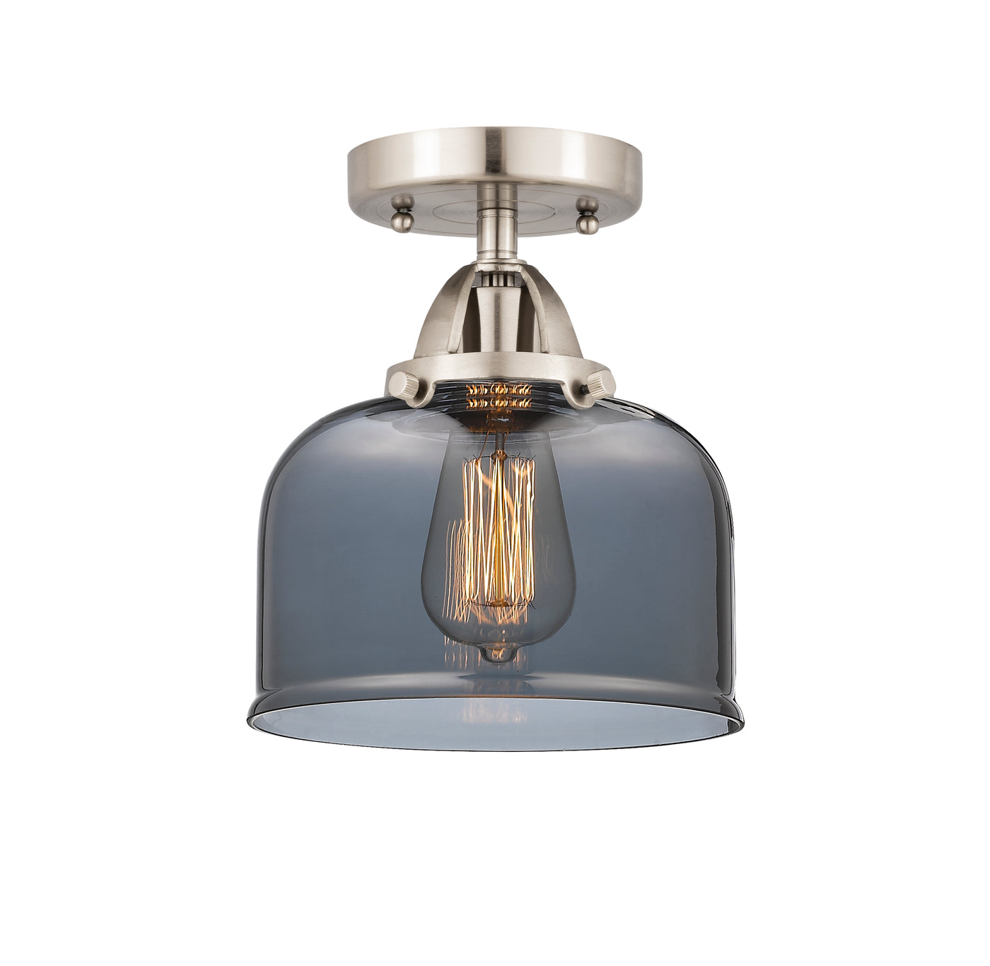 Nouveau Semi-Flush Mount Brushed Satin Nickel