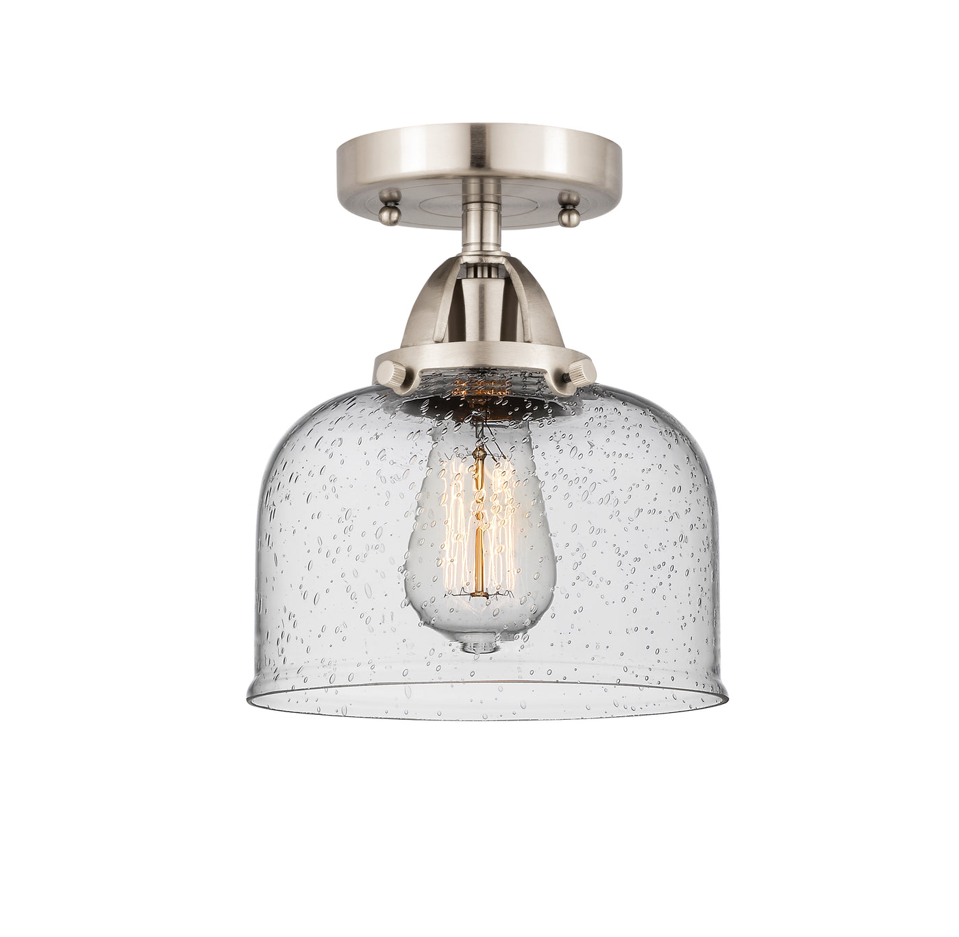 Nouveau Semi-Flush Mount Brushed Satin Nickel