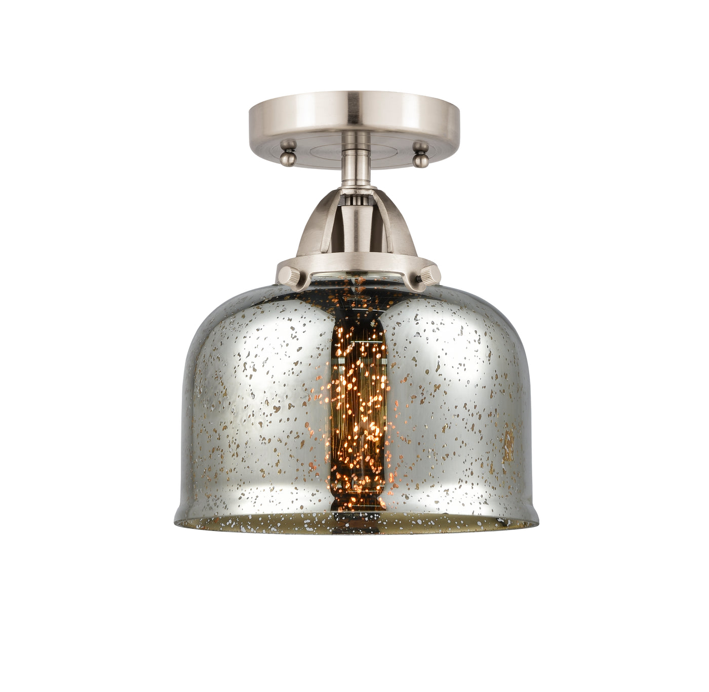 Nouveau Semi-Flush Mount Brushed Satin Nickel