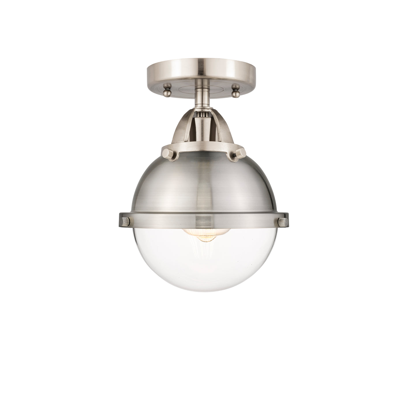 Nouveau Semi-Flush Mount Brushed Satin Nickel