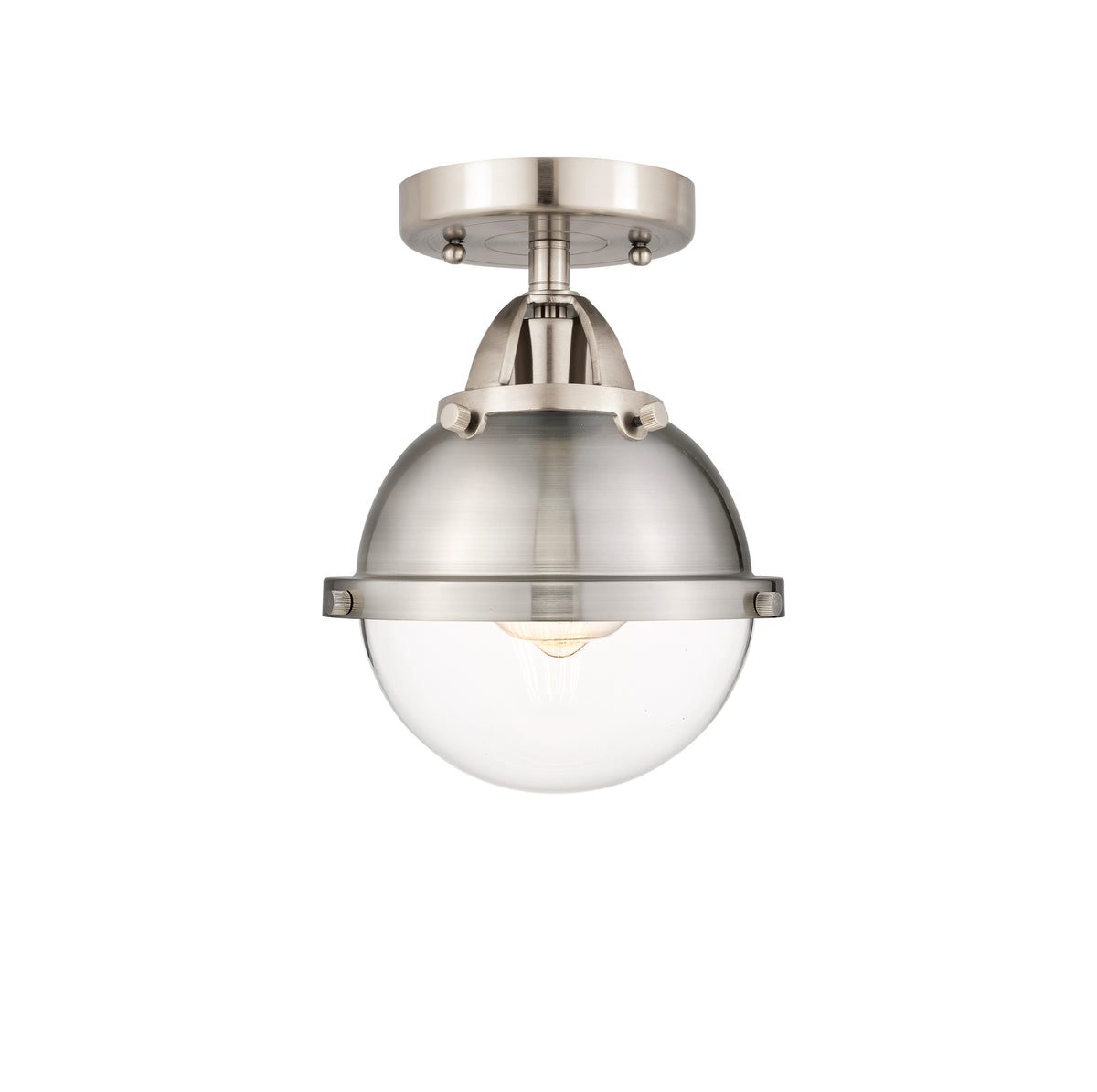 Hampden 7-Inch 1-Light Semi-Flush Mount with LED Bulb 9.625-Inch High