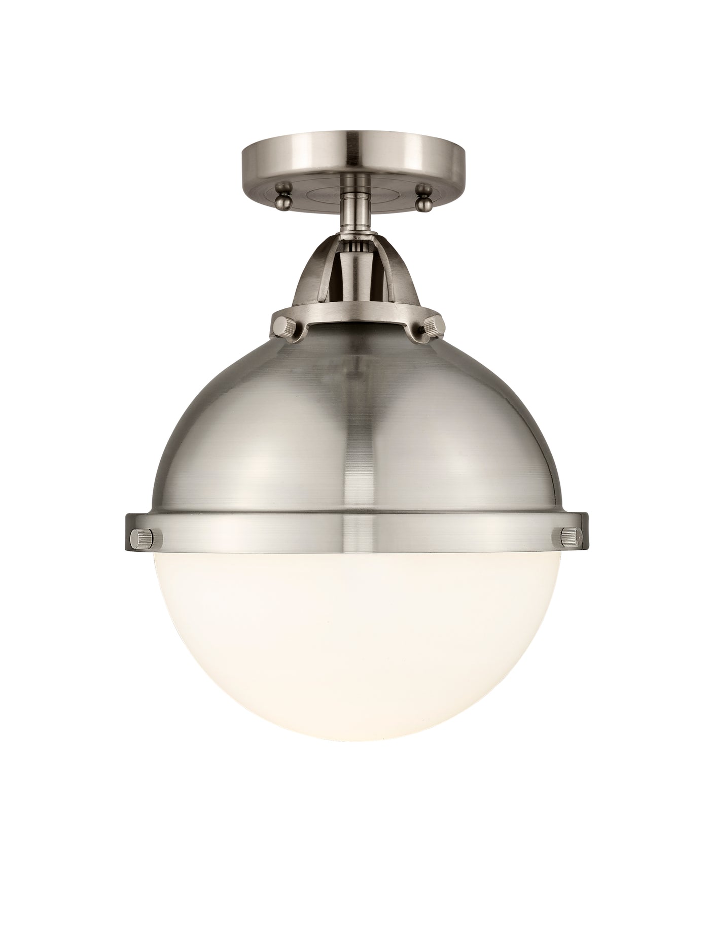 Nouveau Semi-Flush Mount Brushed Satin Nickel