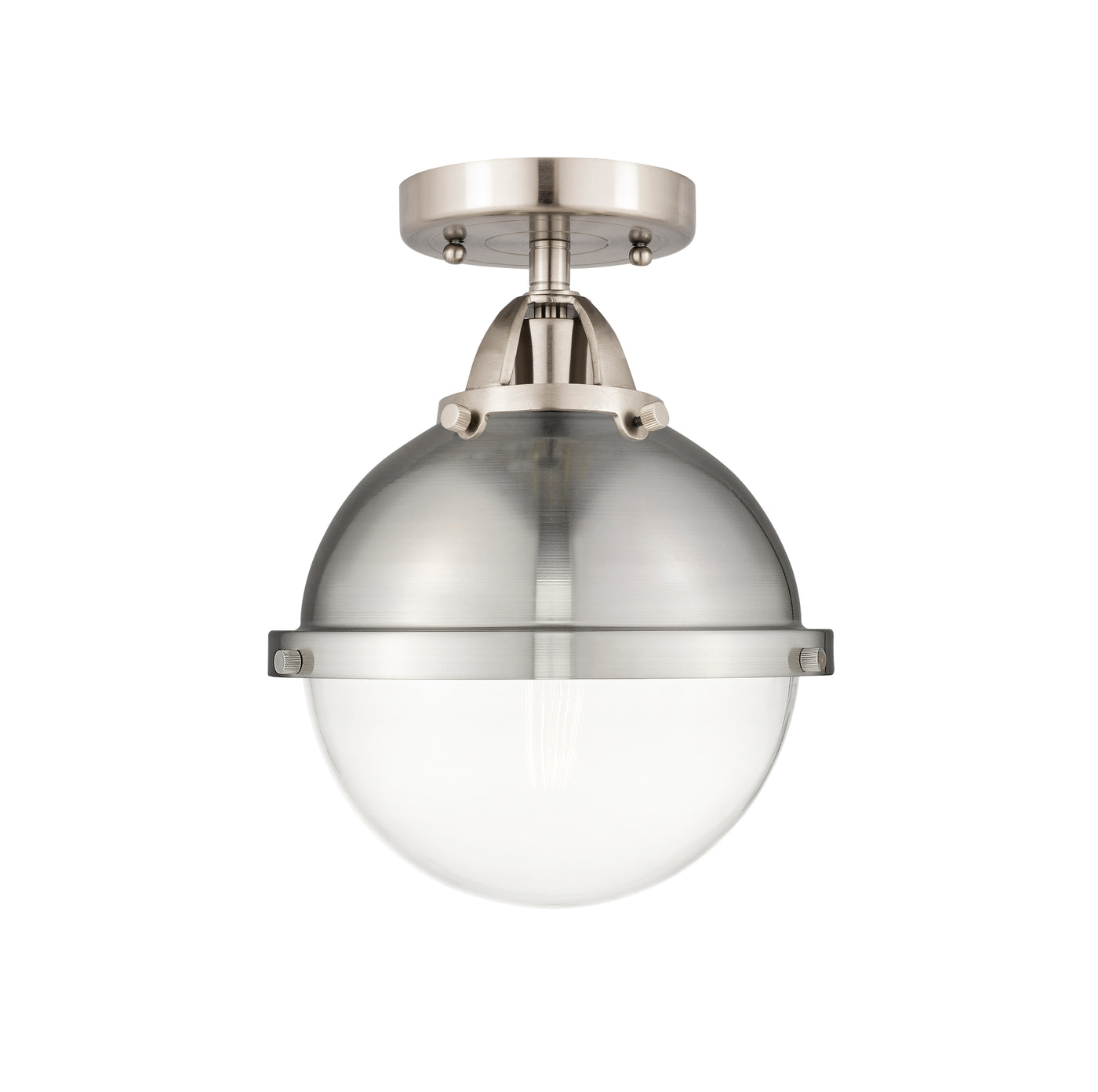 Nouveau Semi-Flush Mount Brushed Satin Nickel