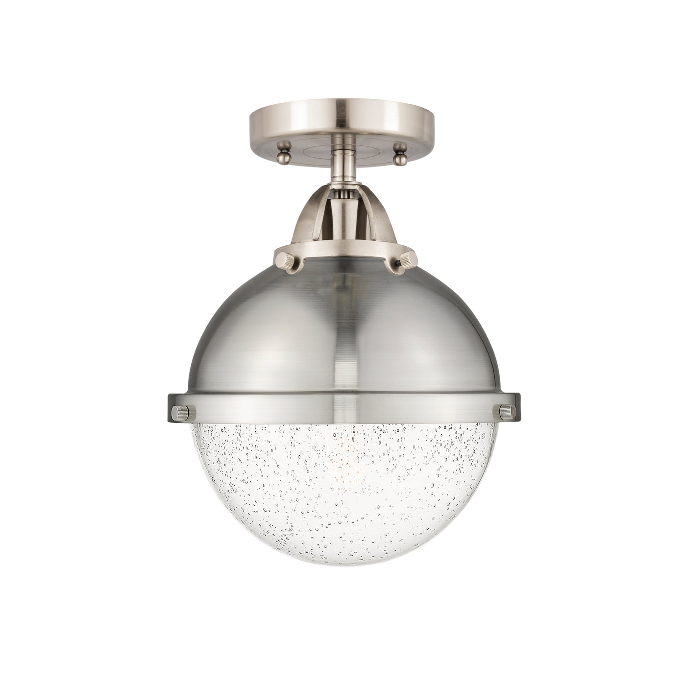 Nouveau Semi-Flush Mount Brushed Satin Nickel