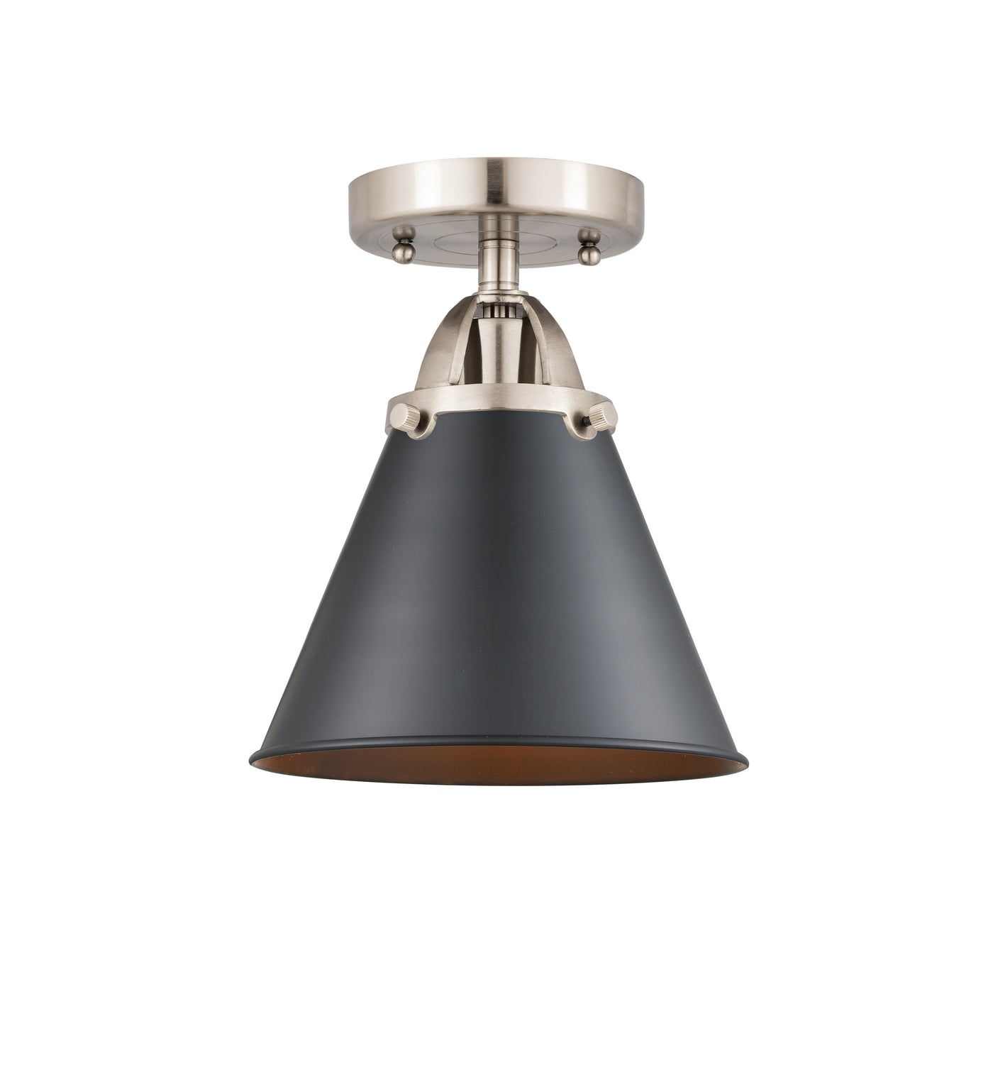 Nouveau Semi-Flush Mount 2 Light Satin Nickel
