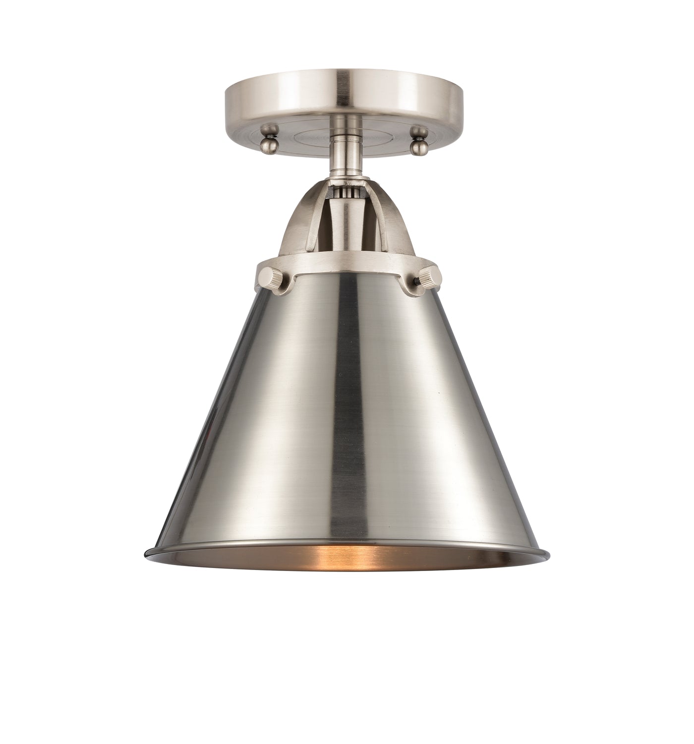 Nouveau Semi-Flush Mount 2 Light Satin Nickel