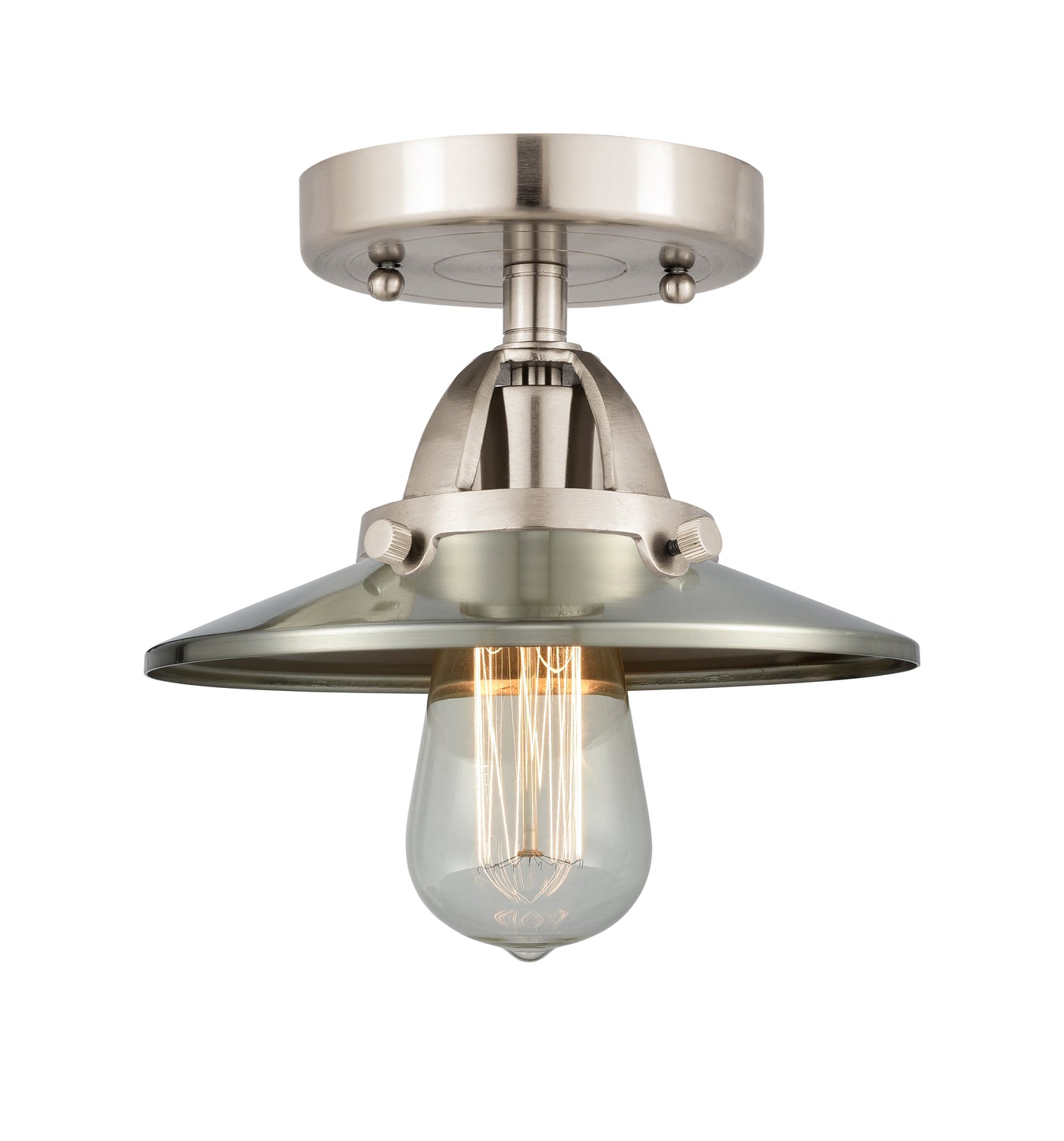 Nouveau Semi-Flush Mount 2 Cast Brass