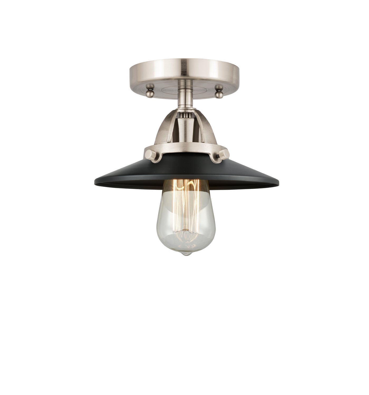Nouveau Semi-Flush Mount Brushed Satin Nickel