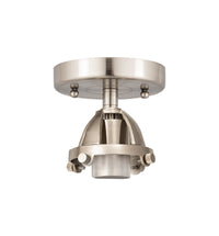 Nouveau Semi-Flush Mount Brushed Nickel Glass