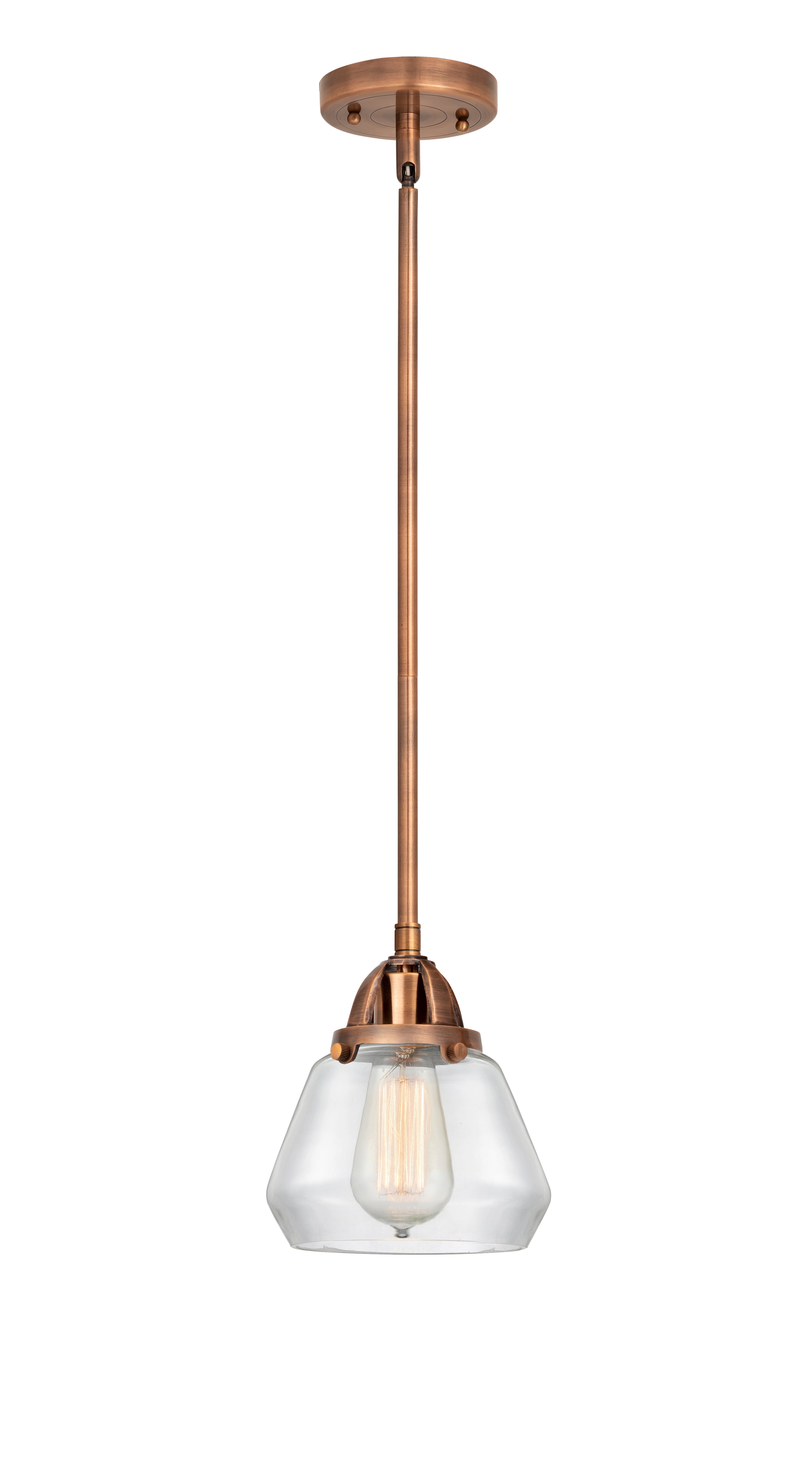 Nouveau 2 Mini Pendant Cast Brass Antique