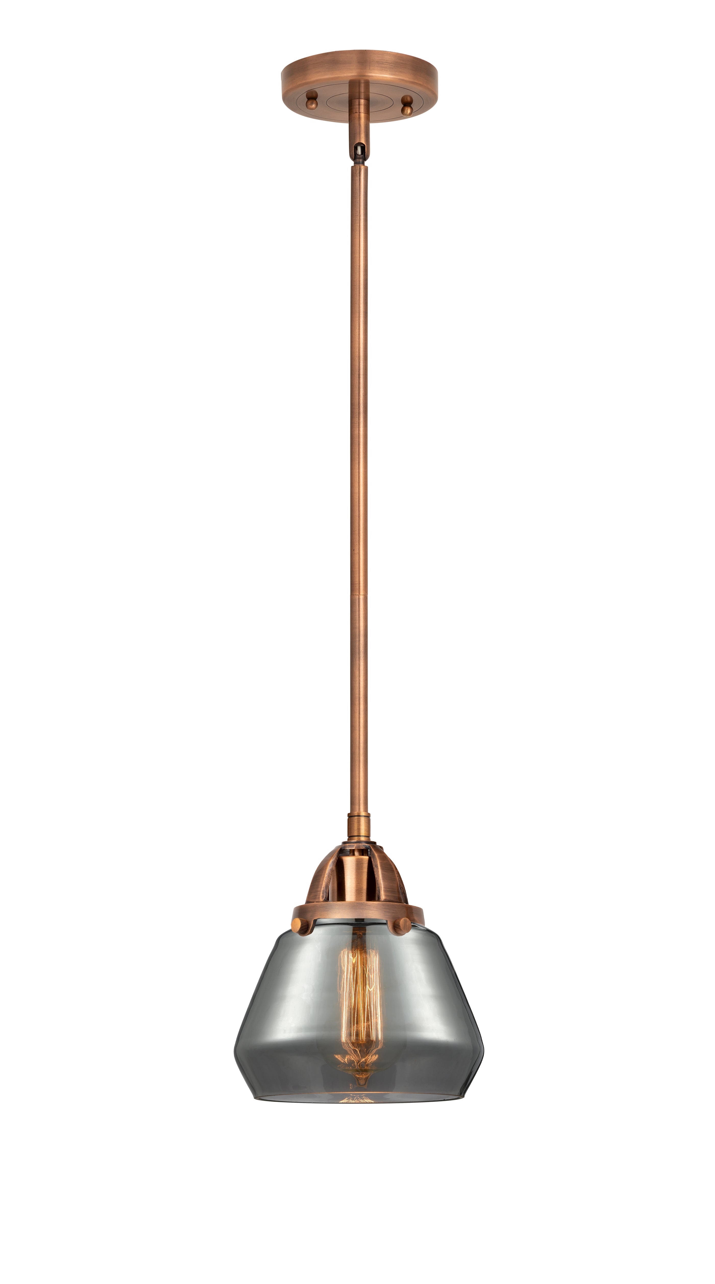 Nouveau 2 Mini Pendant Cast Brass Antique